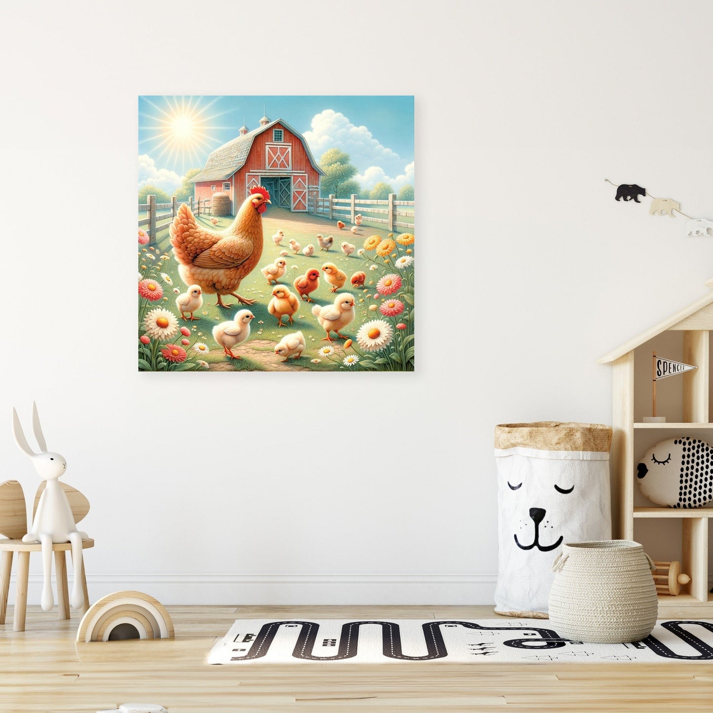 Farmyard Chicks Canvas