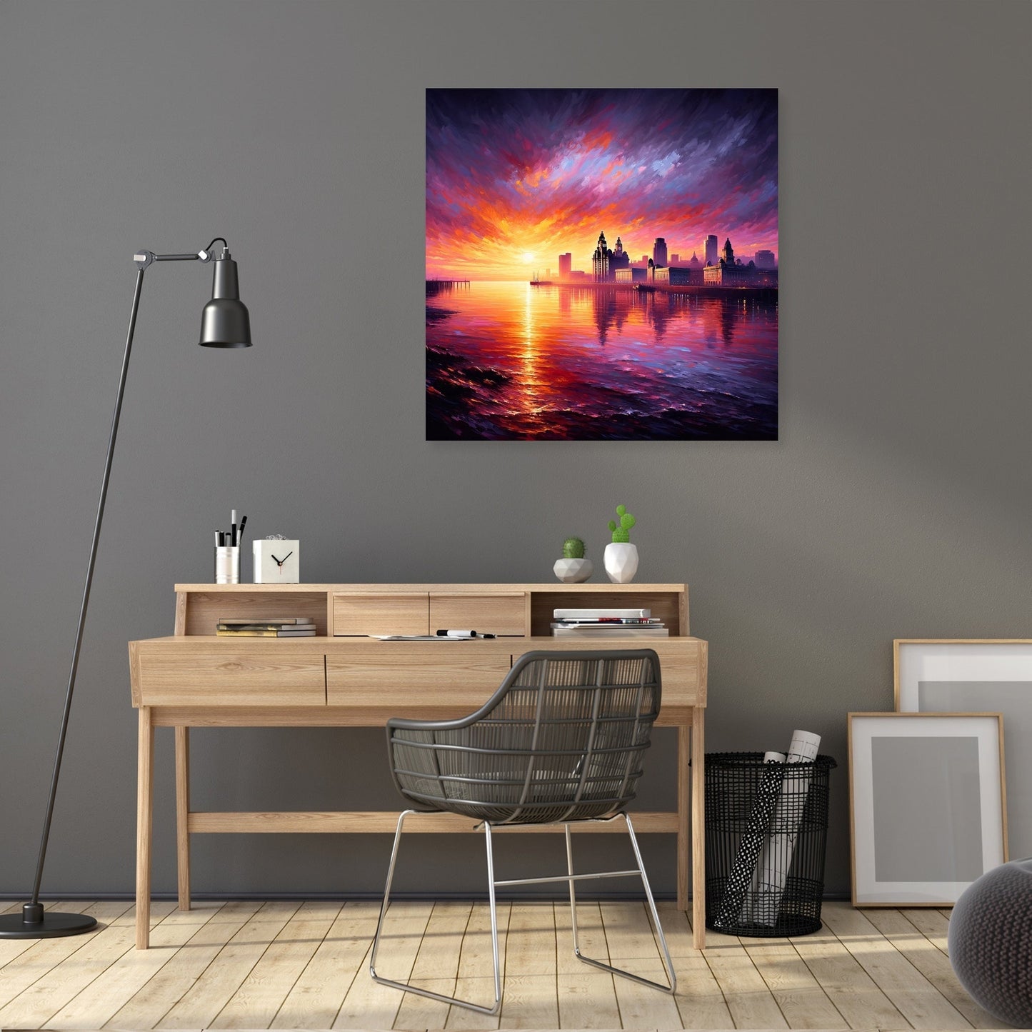 Liverpool Mersey Sunset Canvas
