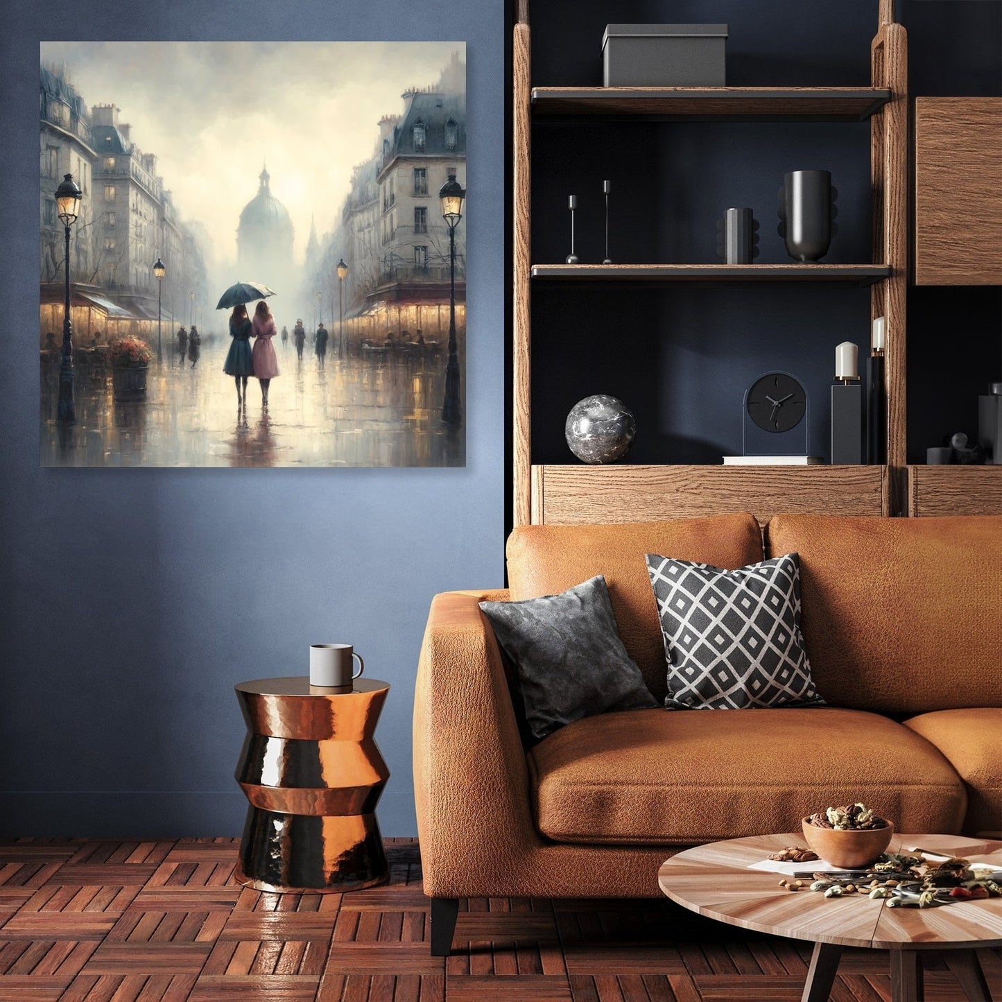 Parisian Spring Rain Canvas