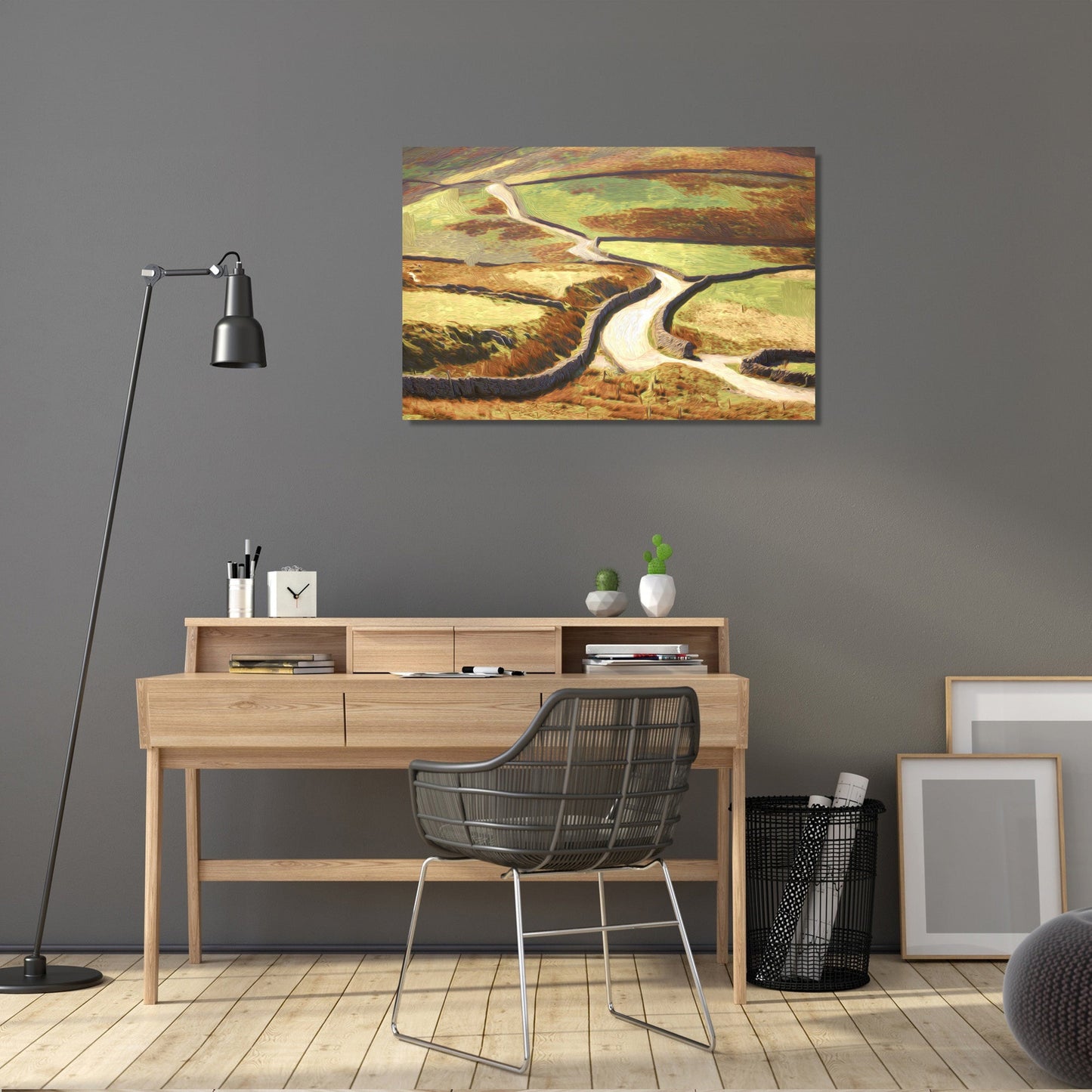 Winding Road Fields Canvas