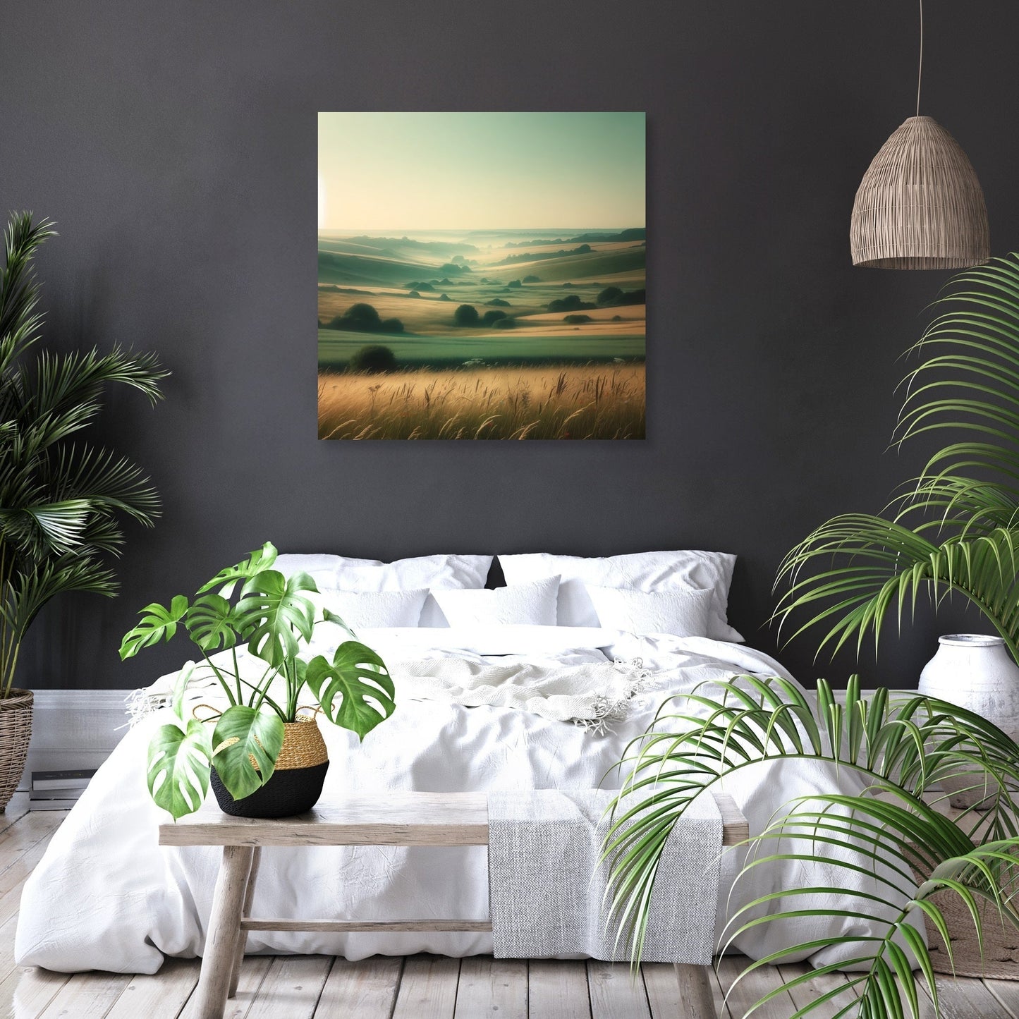 Hazy Summer Countryside Canvas