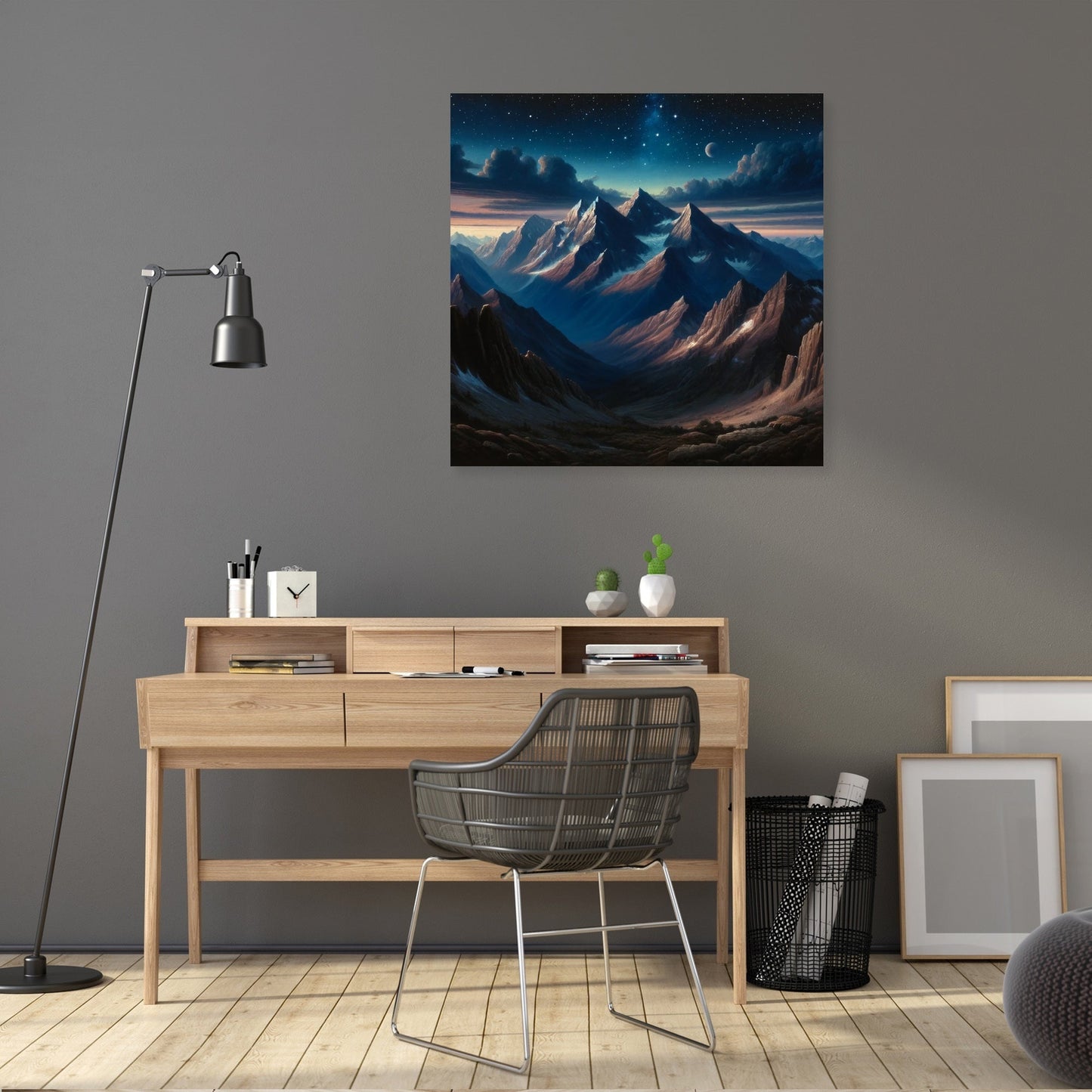 Majestic Night Peaks Canvas