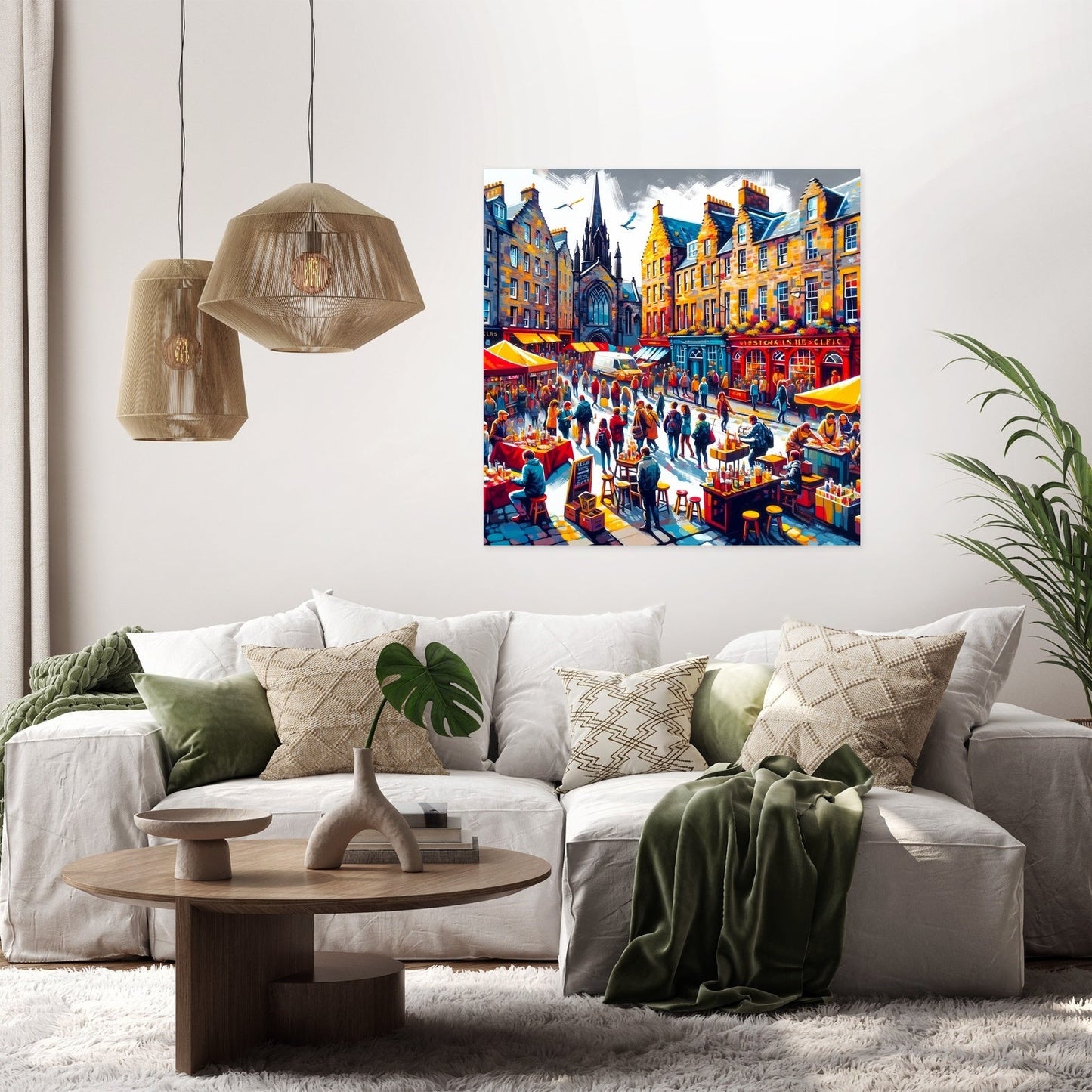 Edinburgh Grassmarket Vibrance Canvas