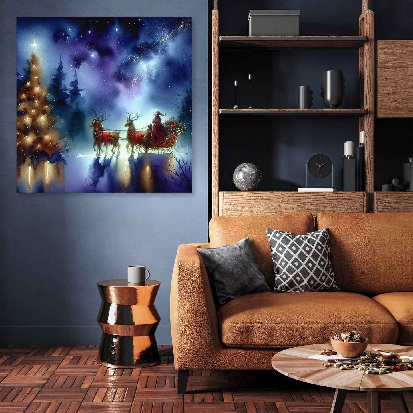 Starry Christmas Melancholia Canvas