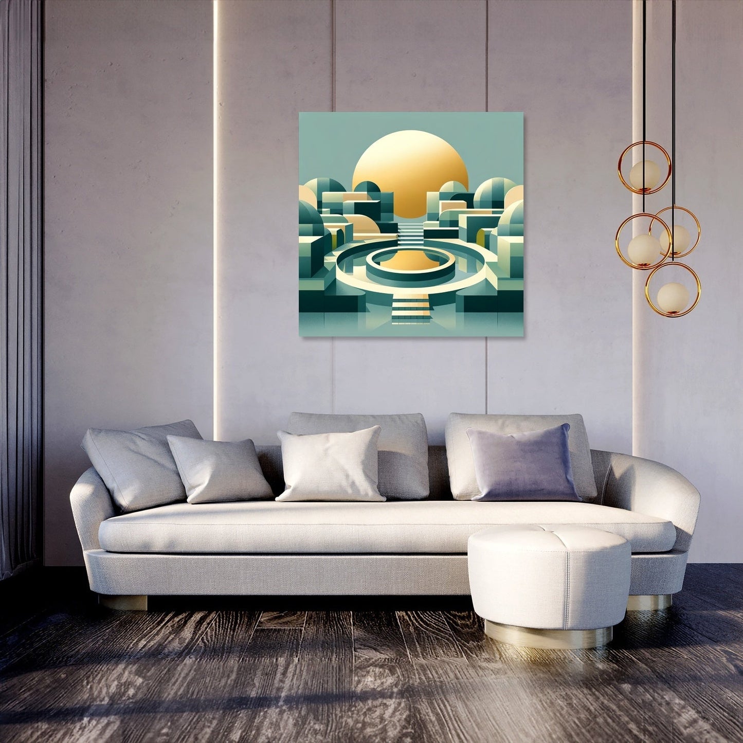 Geometric Serenity Canvas
