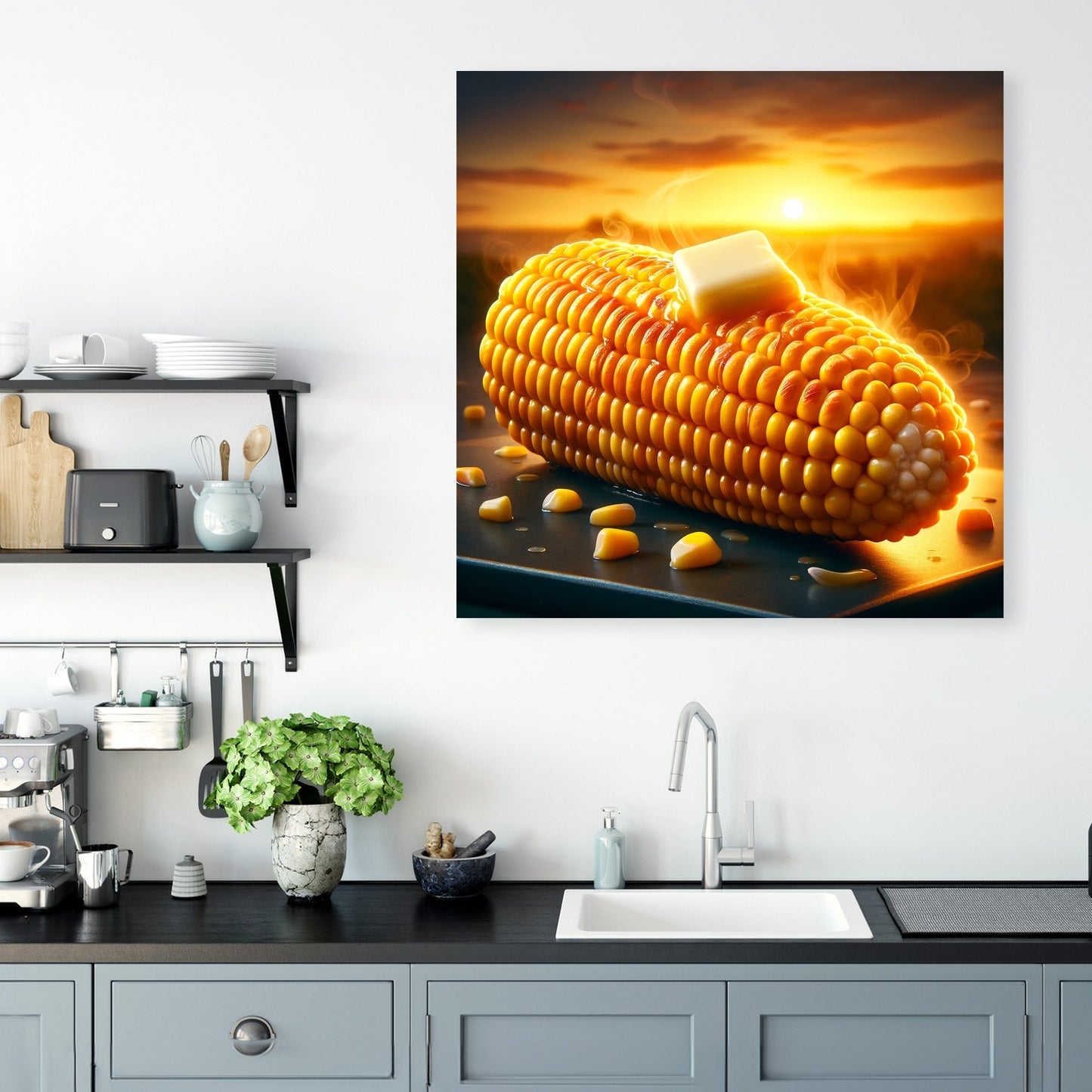 Sunset Grilled Corn Canvas