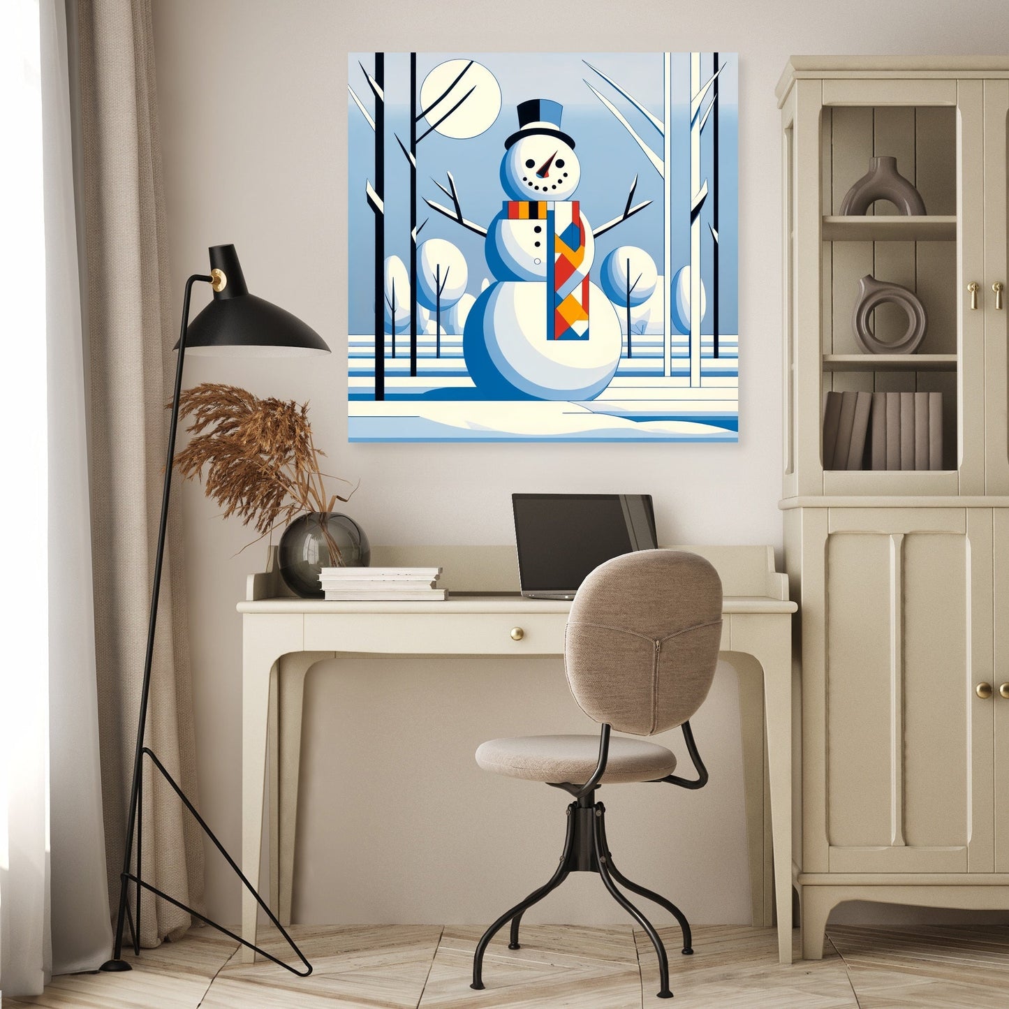 Geometric Winter Canvas