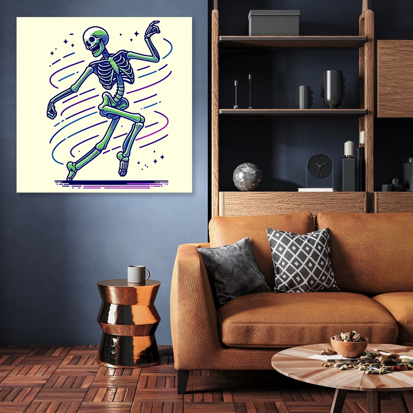 Whimsical Skeleton Canvas