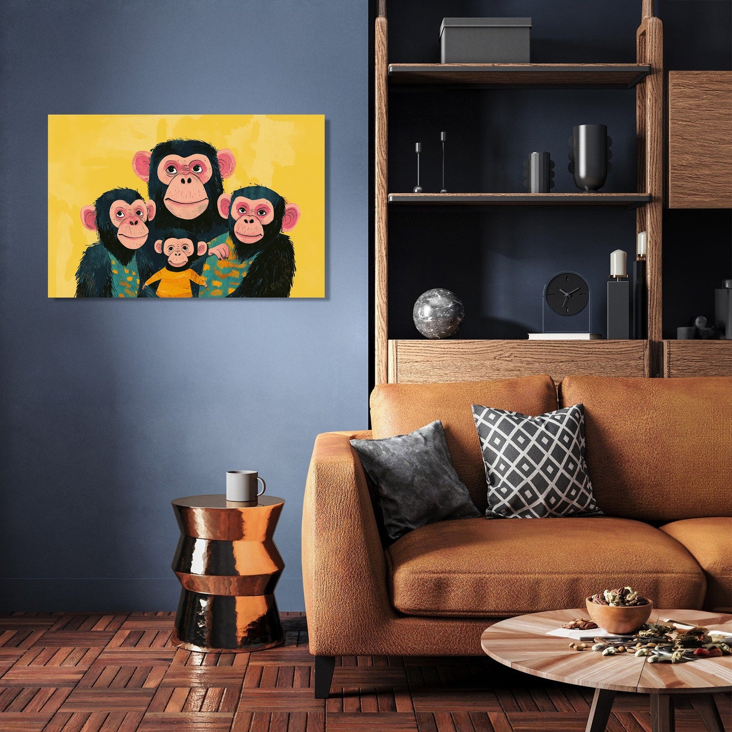 Chimpanzee Family Canvas