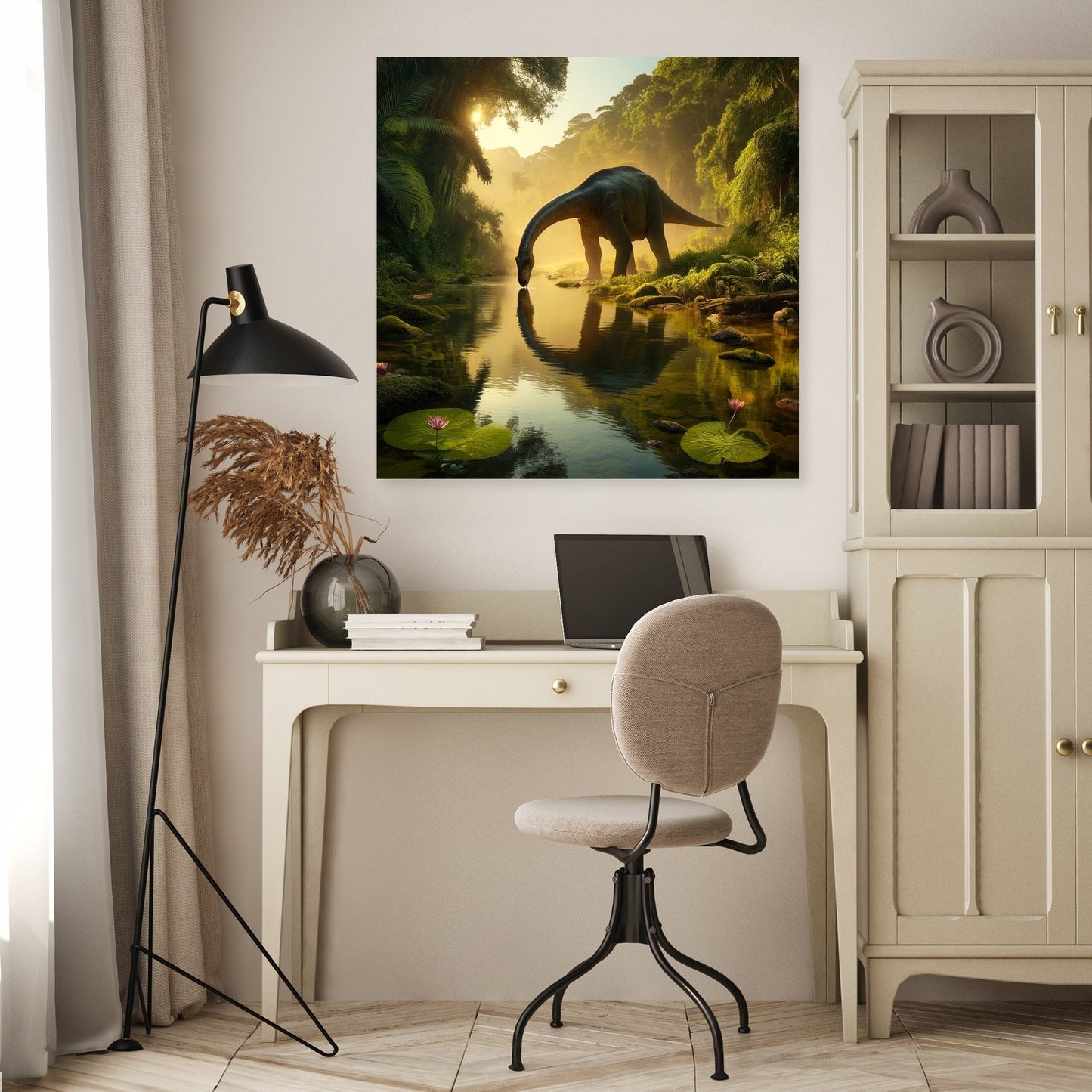 Golden Hour Brachiosaurus Canvas