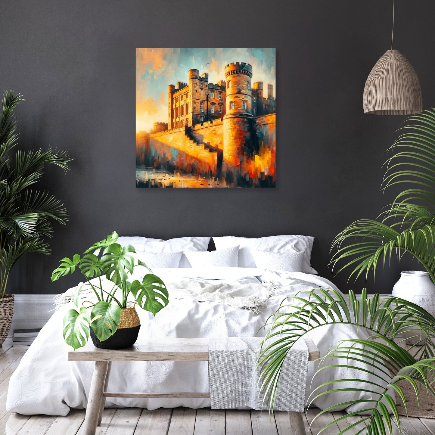 Newcastle Castle Keep Sunset Canvas