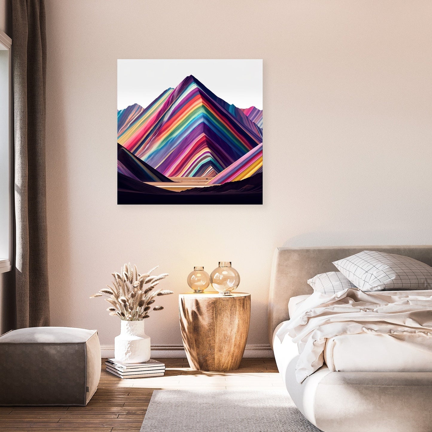 Vinicunca Minimalist Spectrum Canvas
