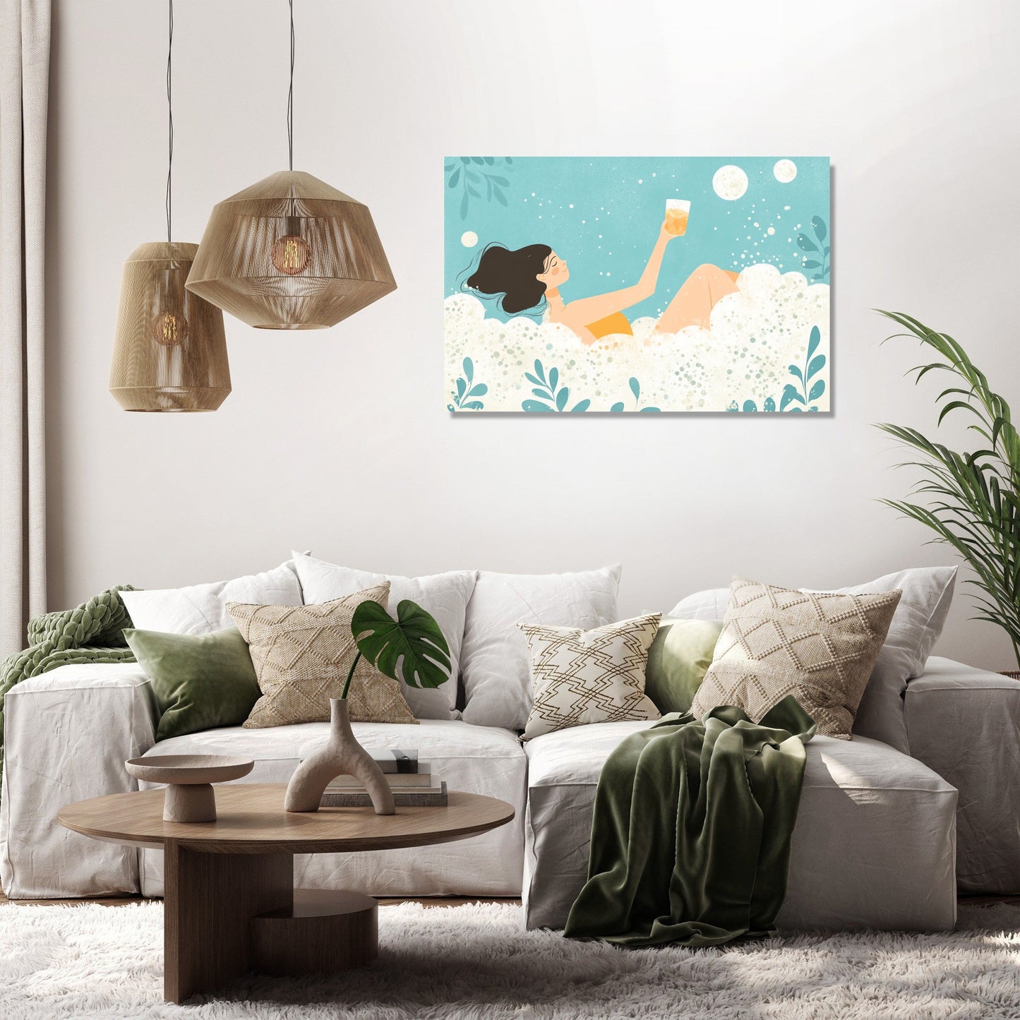 Lady in Foam Canvas