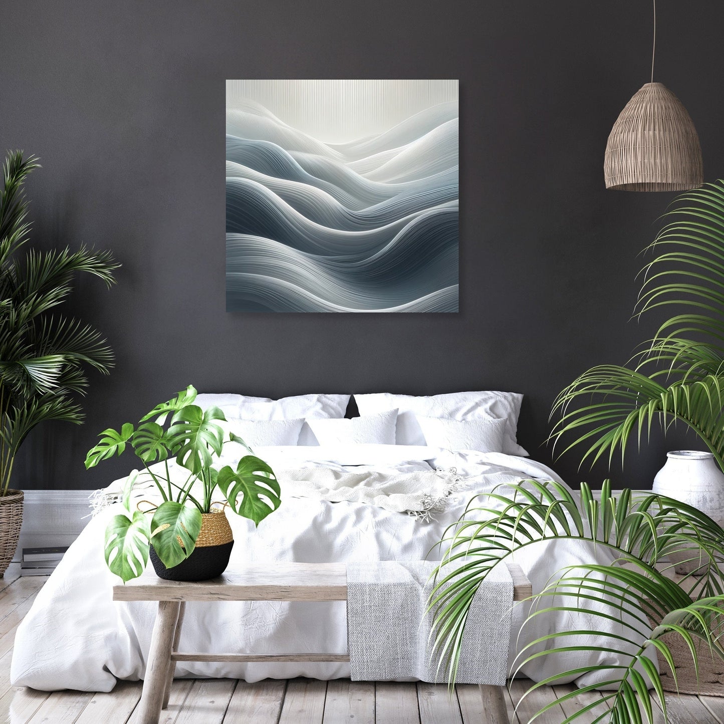 Serenity in Grey Canvas
