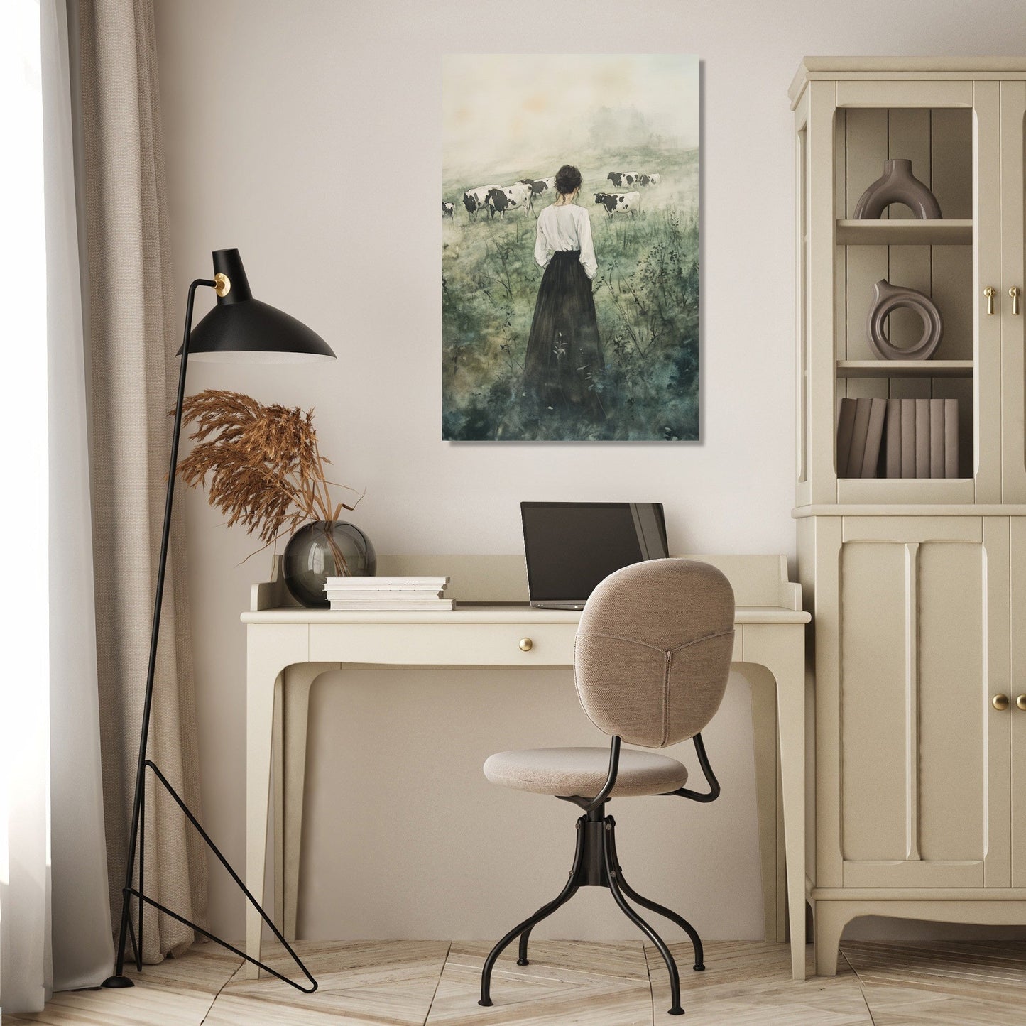 Grazing Cows Canvas