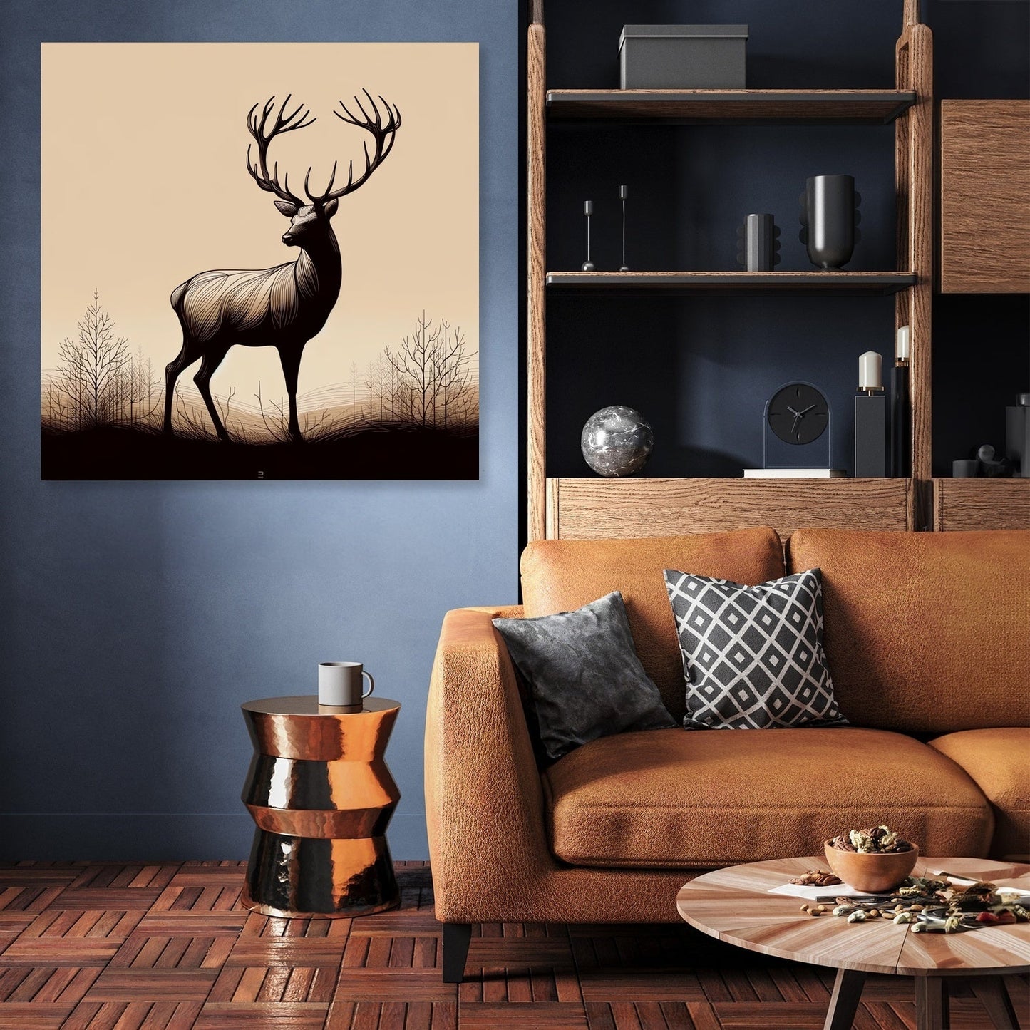Noble Stag Silhouette Canvas