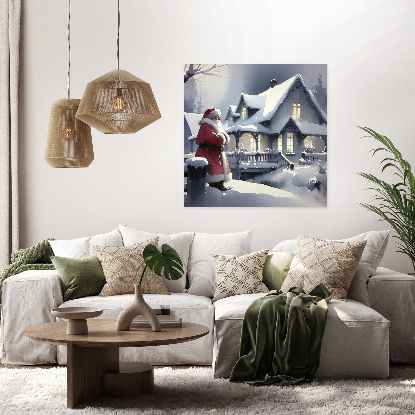 Sombre Santa's Silent Night Canvas