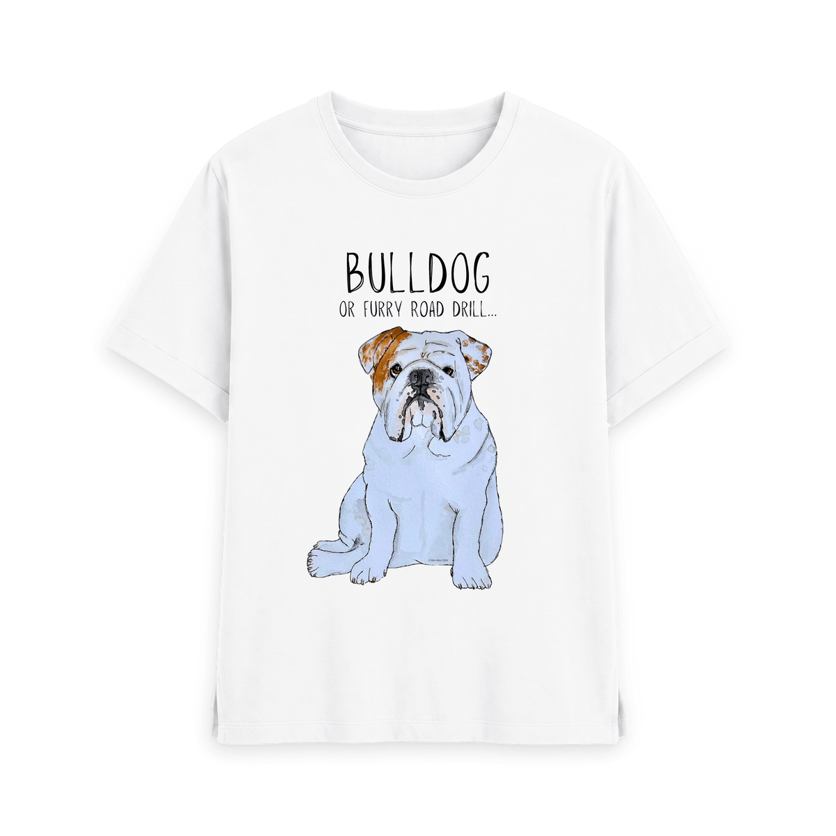 Bulldog Chic: Furry Road Drill Women’s Tee for Fierce Fashion!