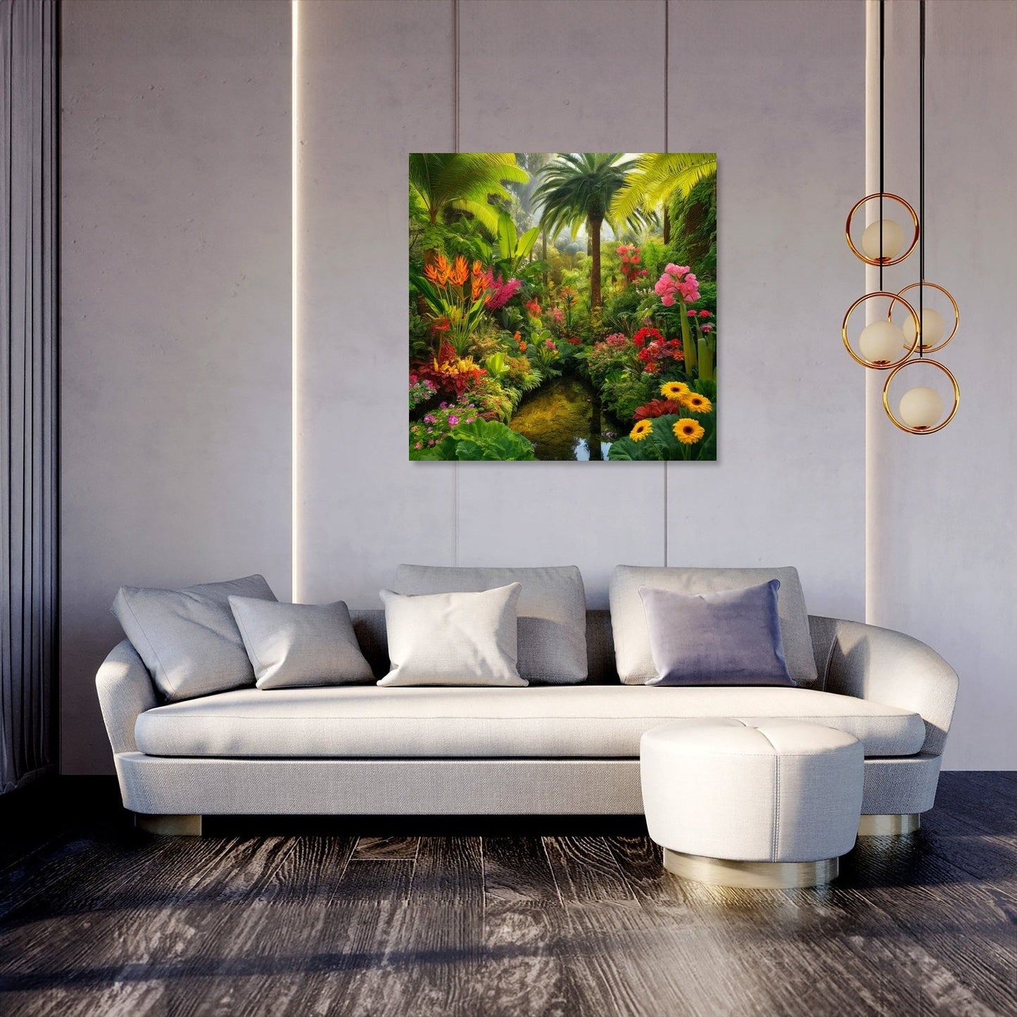 Tropical Garden Oasis Canvas