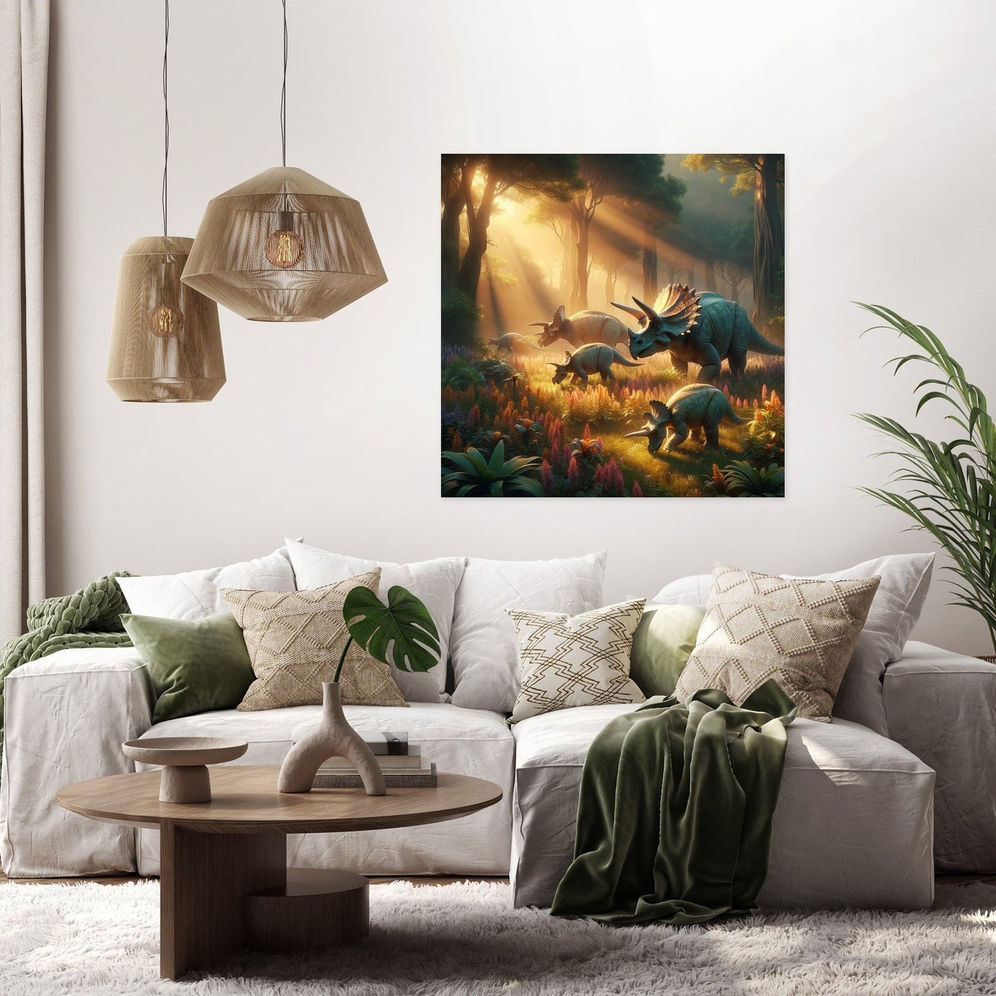Dawn Grove Triceratops Canvas
