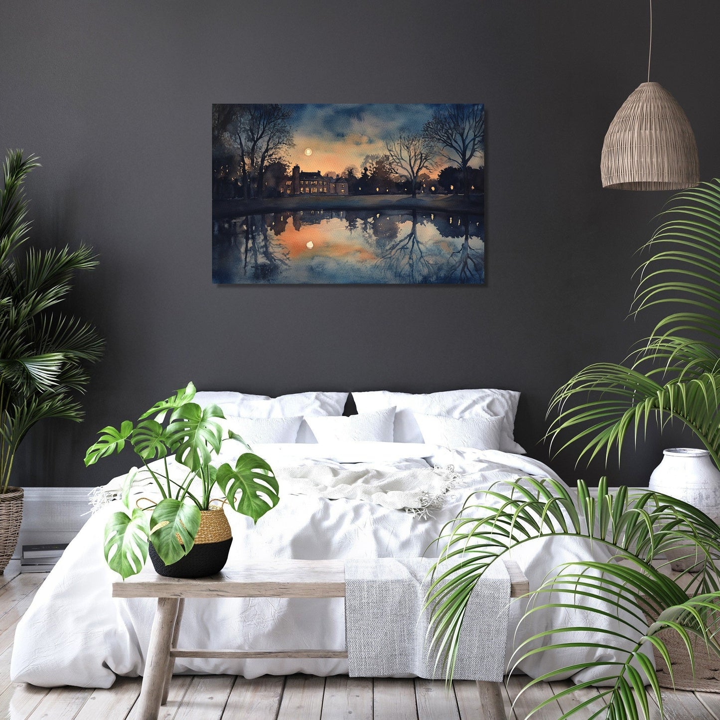 Midnight Verulamium Park Canvas