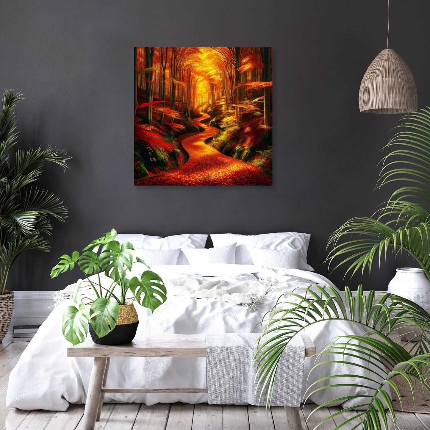 Autumn Forest Pathway Canvas