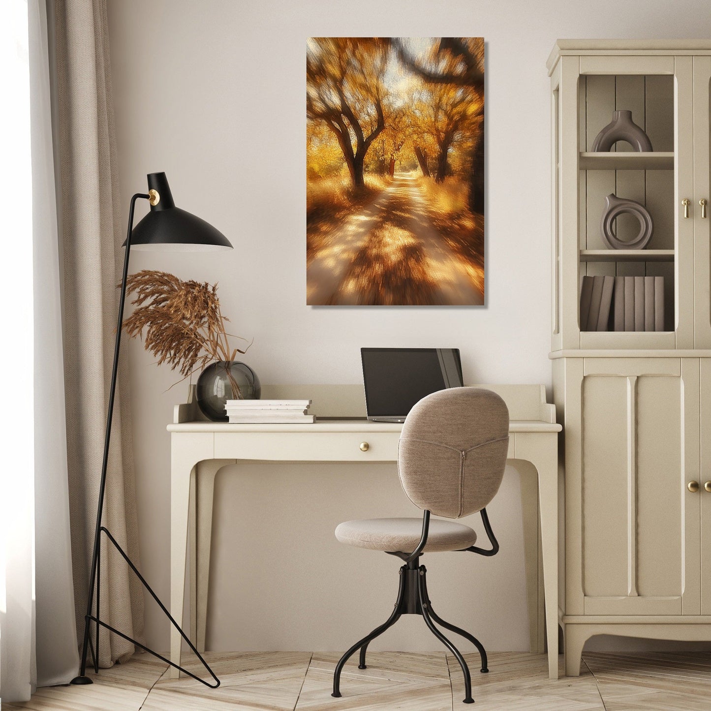 Golden Autumn Whirl Canvas