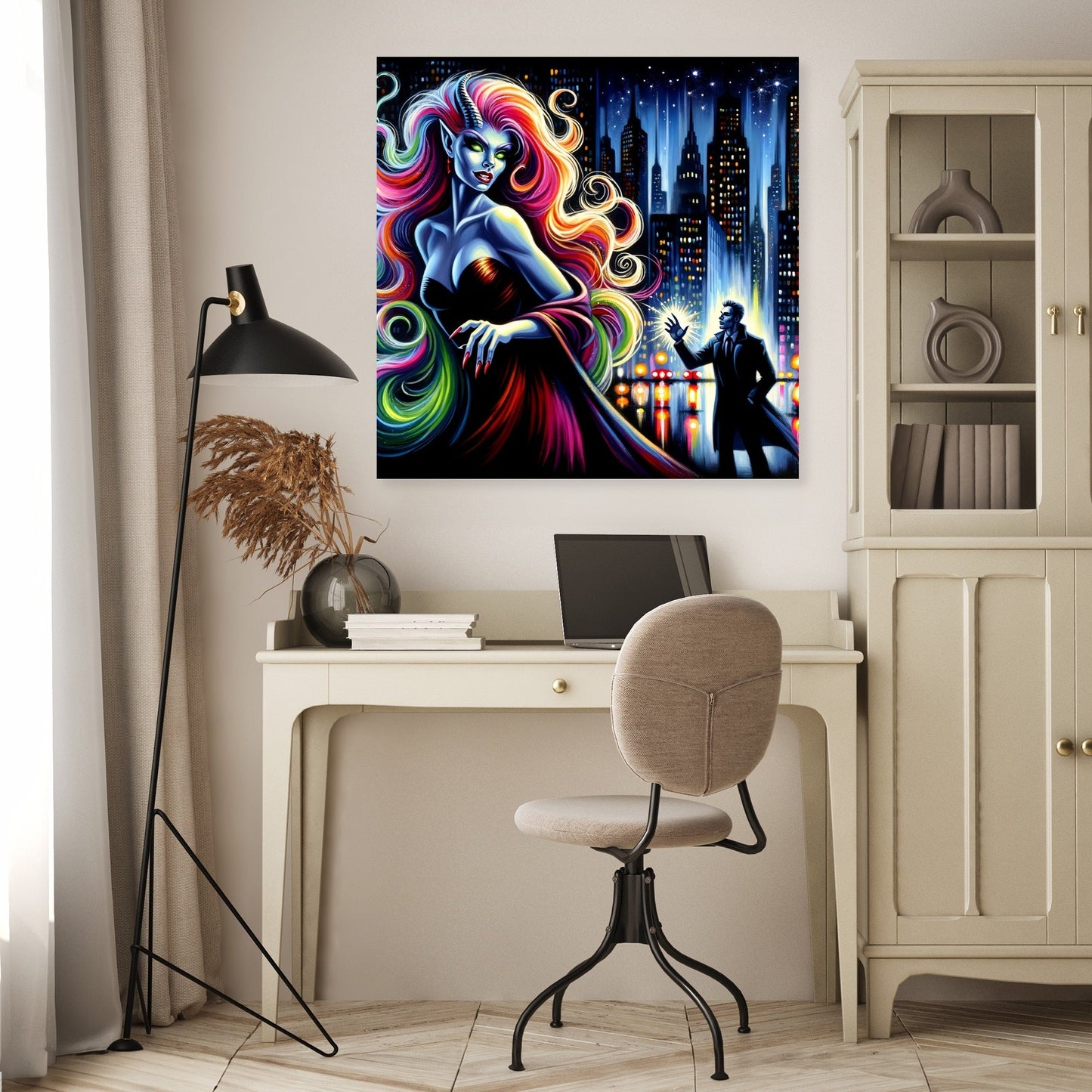 City Temptress Succubus Canvas