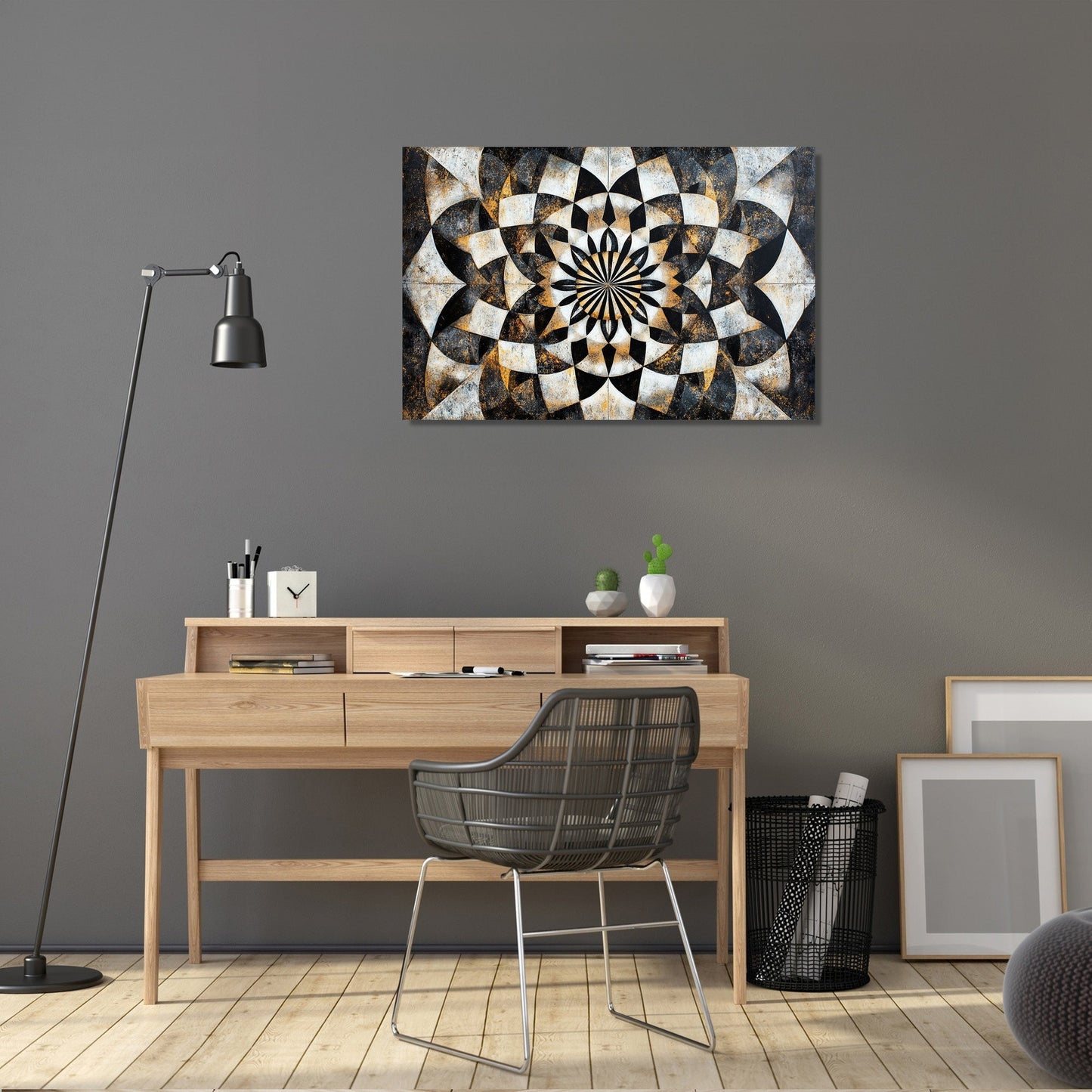 Golden Symmetry Meditation Canvas