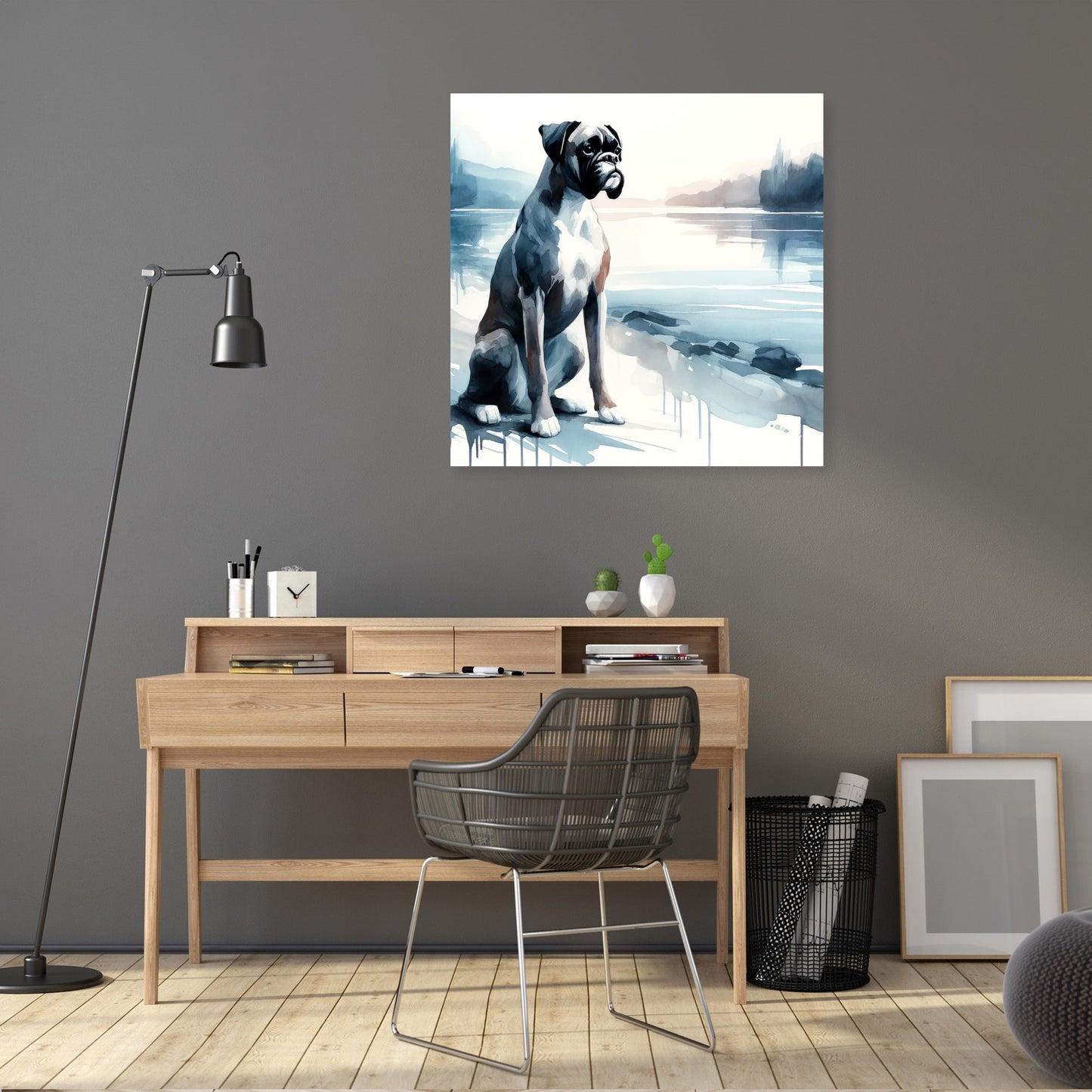 Morning Calm Boxer Reflections Canvas