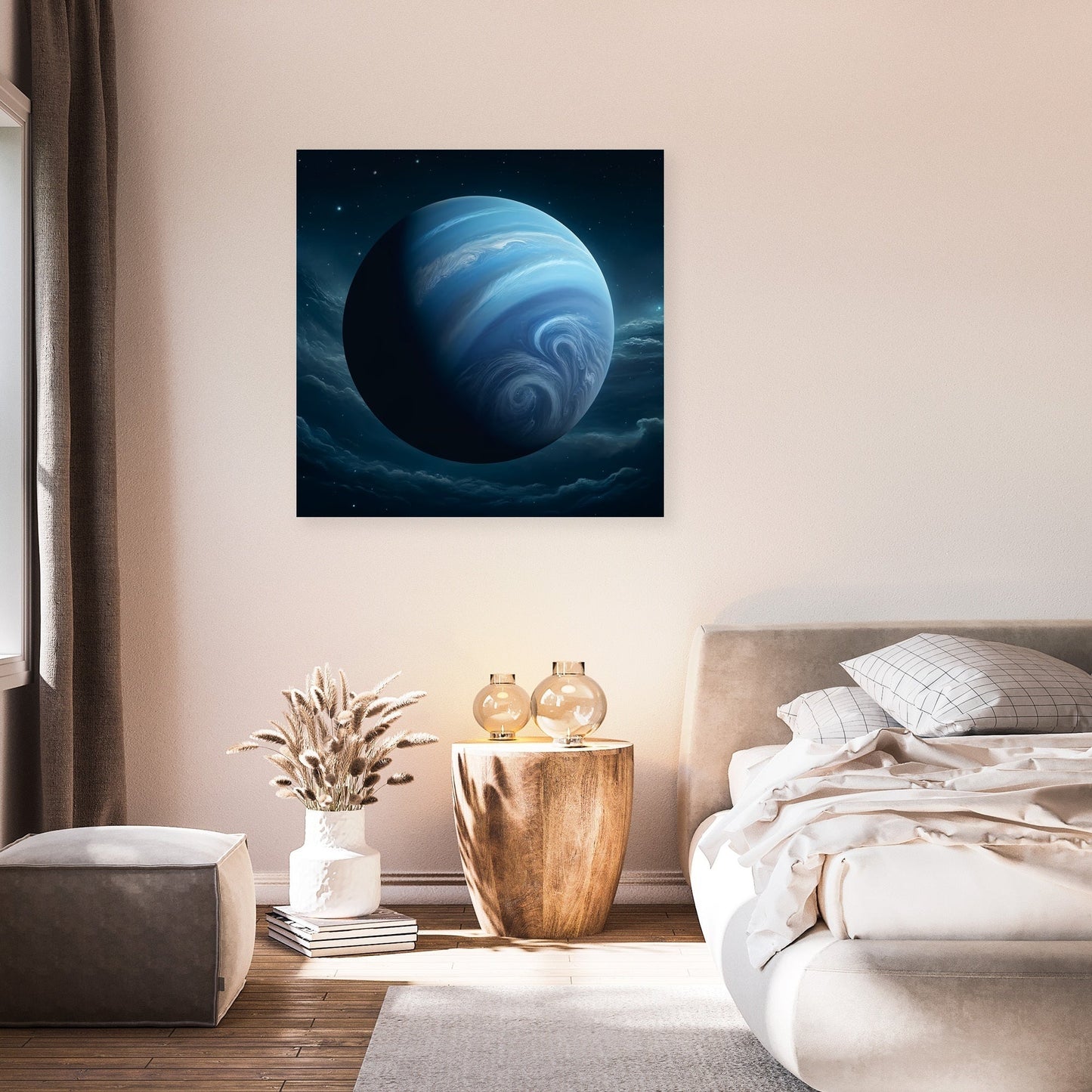 Neptune's Cosmic Majesty Canvas