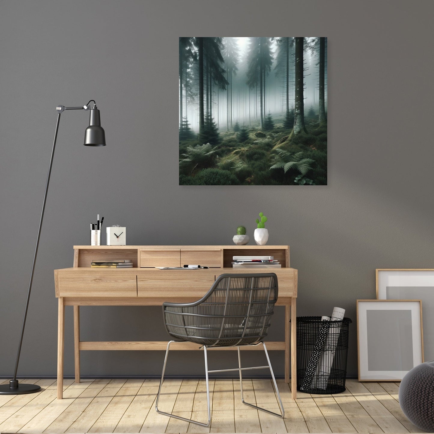 Misty Forest Serenity Canvas