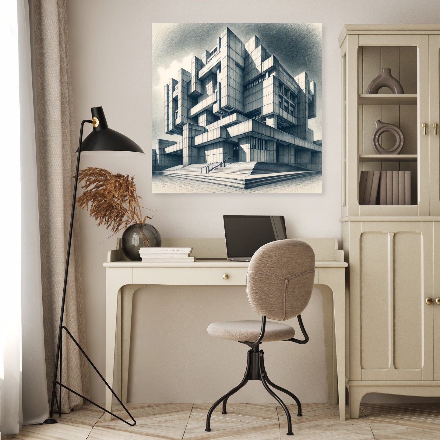 Brutalist Bastion Canvas