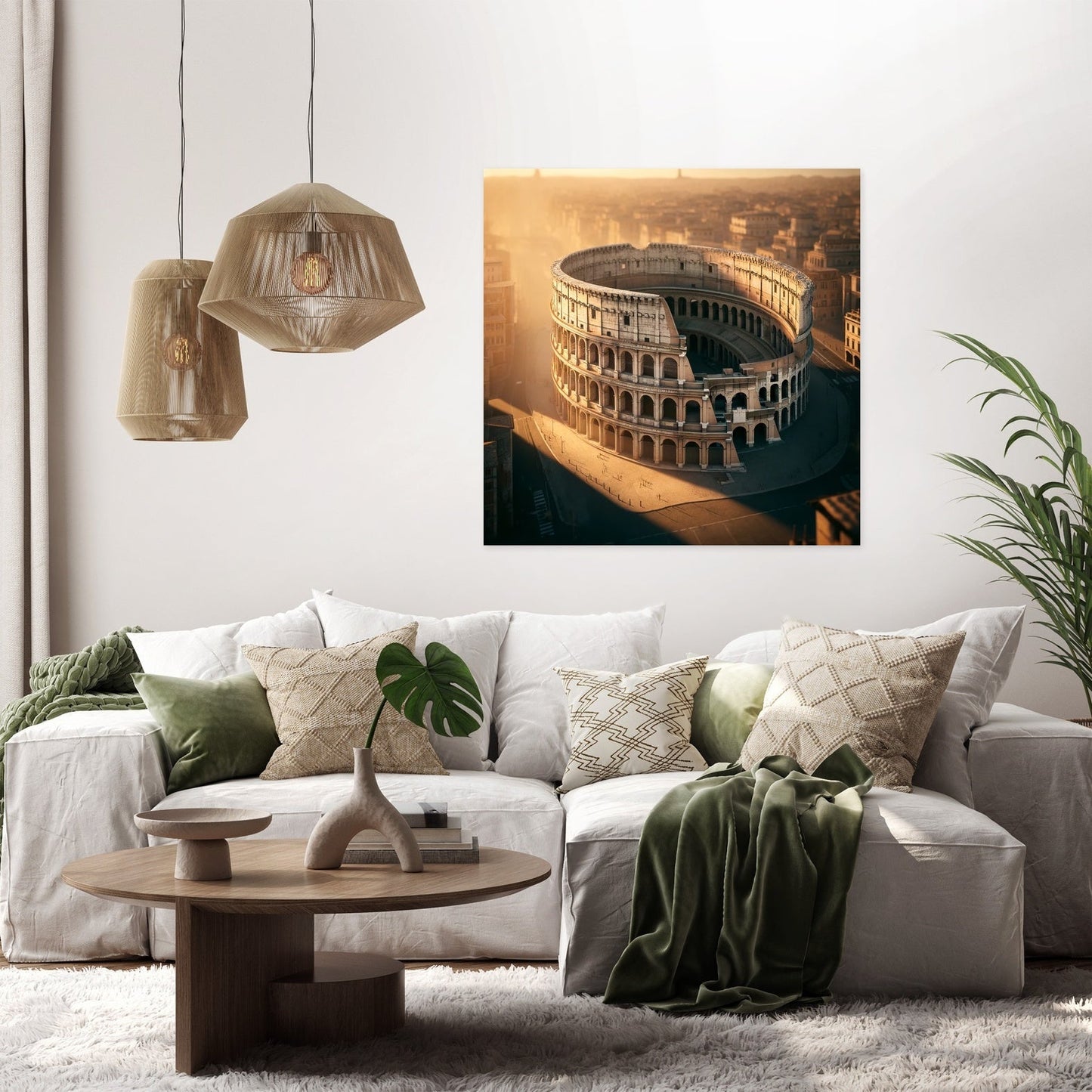 Golden Colosseum Canvas