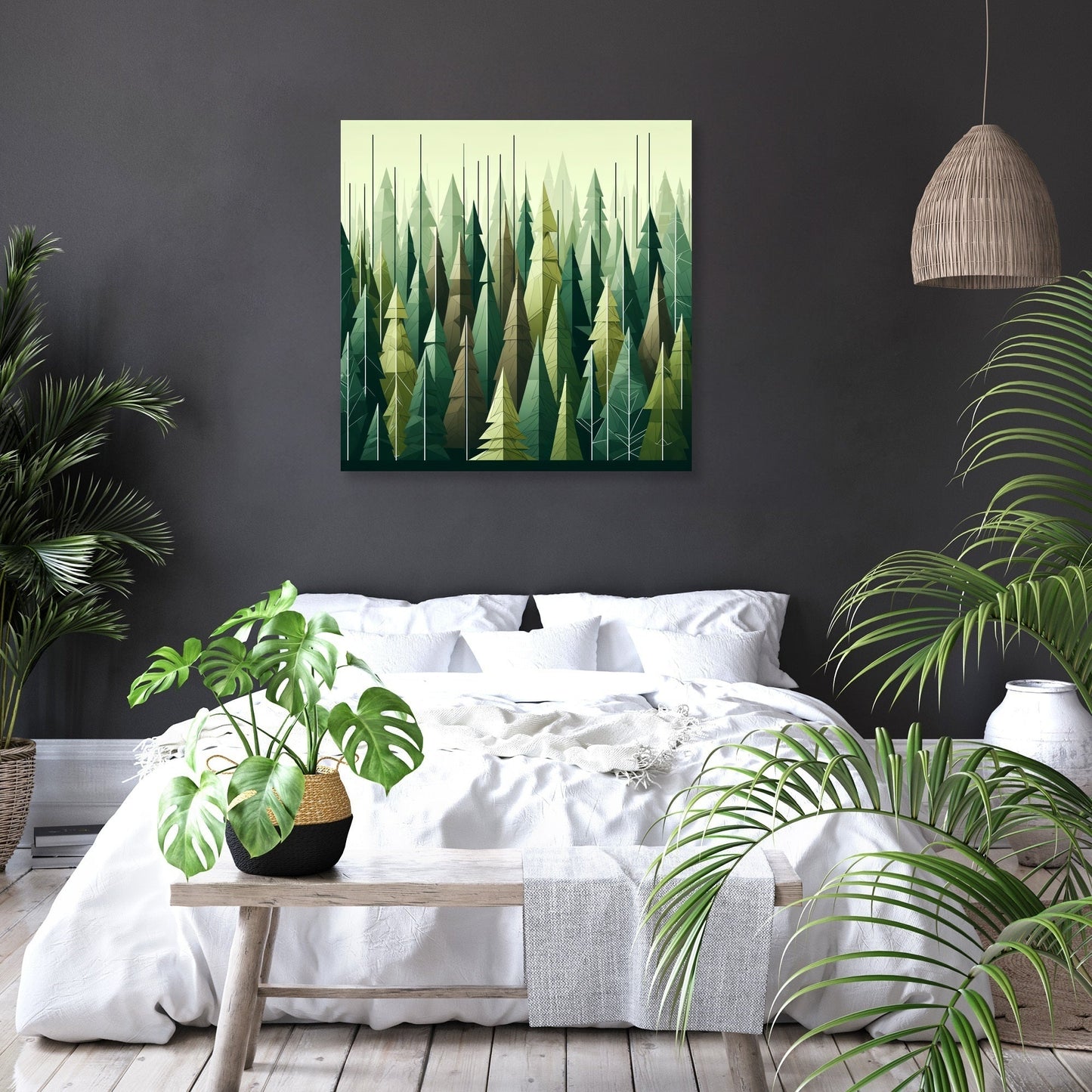 Forest Geometry Canvas