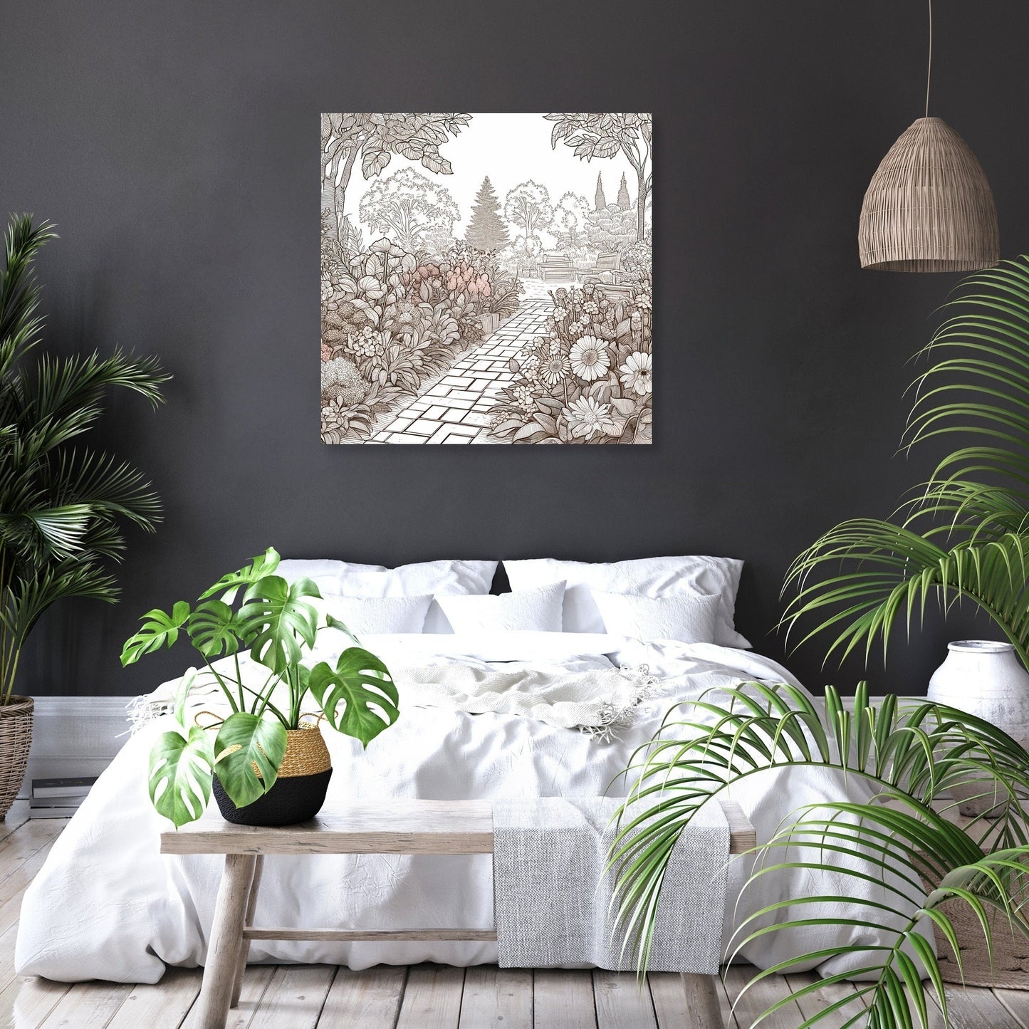 Serene Garden Path Canvas