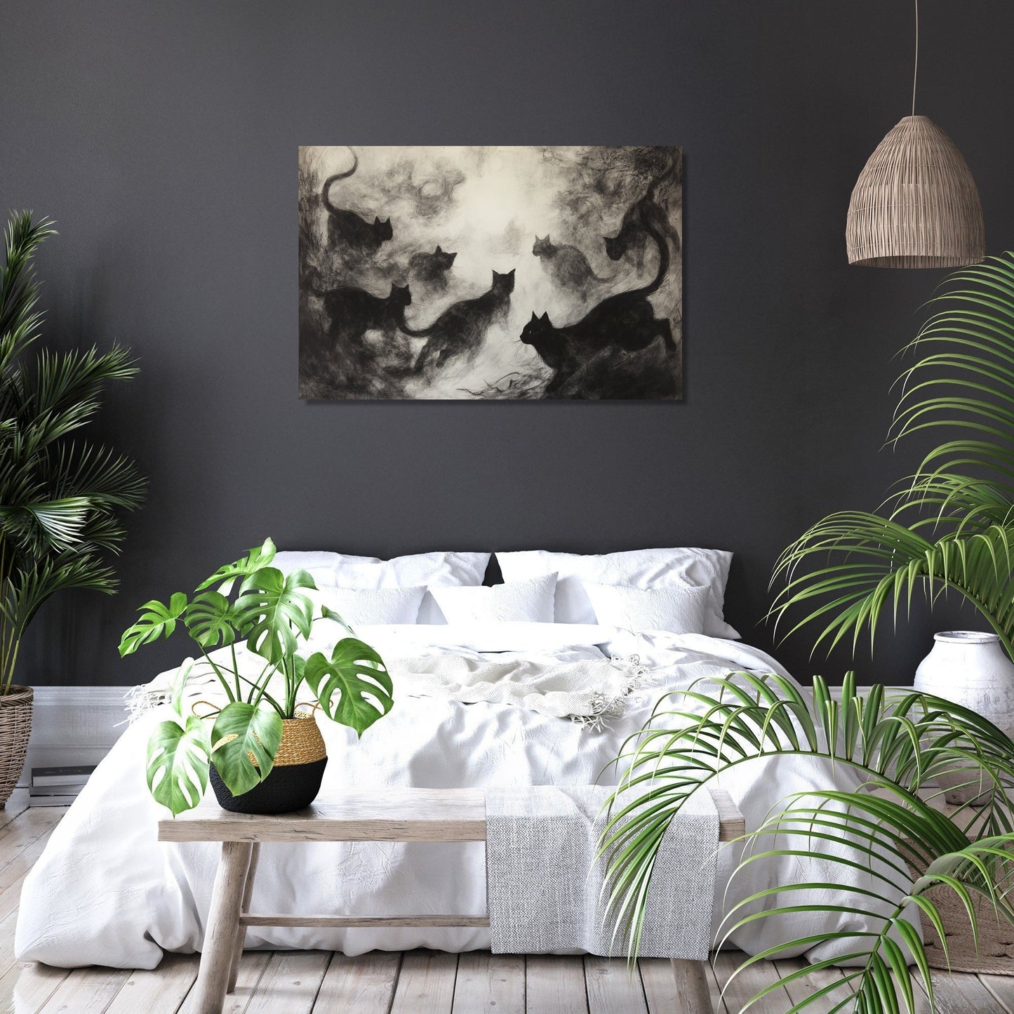 Black Cats Canvas