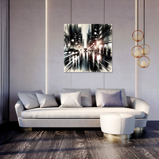 Rainy Night Reflections Canvas