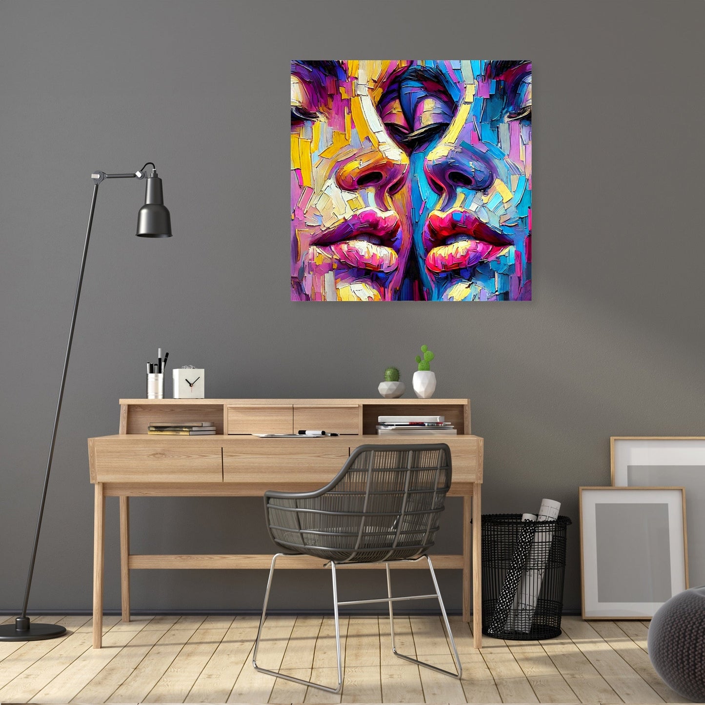 Vibrant Contrast Faces Canvas