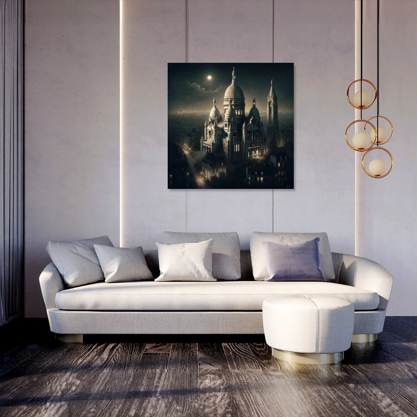 Sacre Coeur Illuminated Paris Canvas
