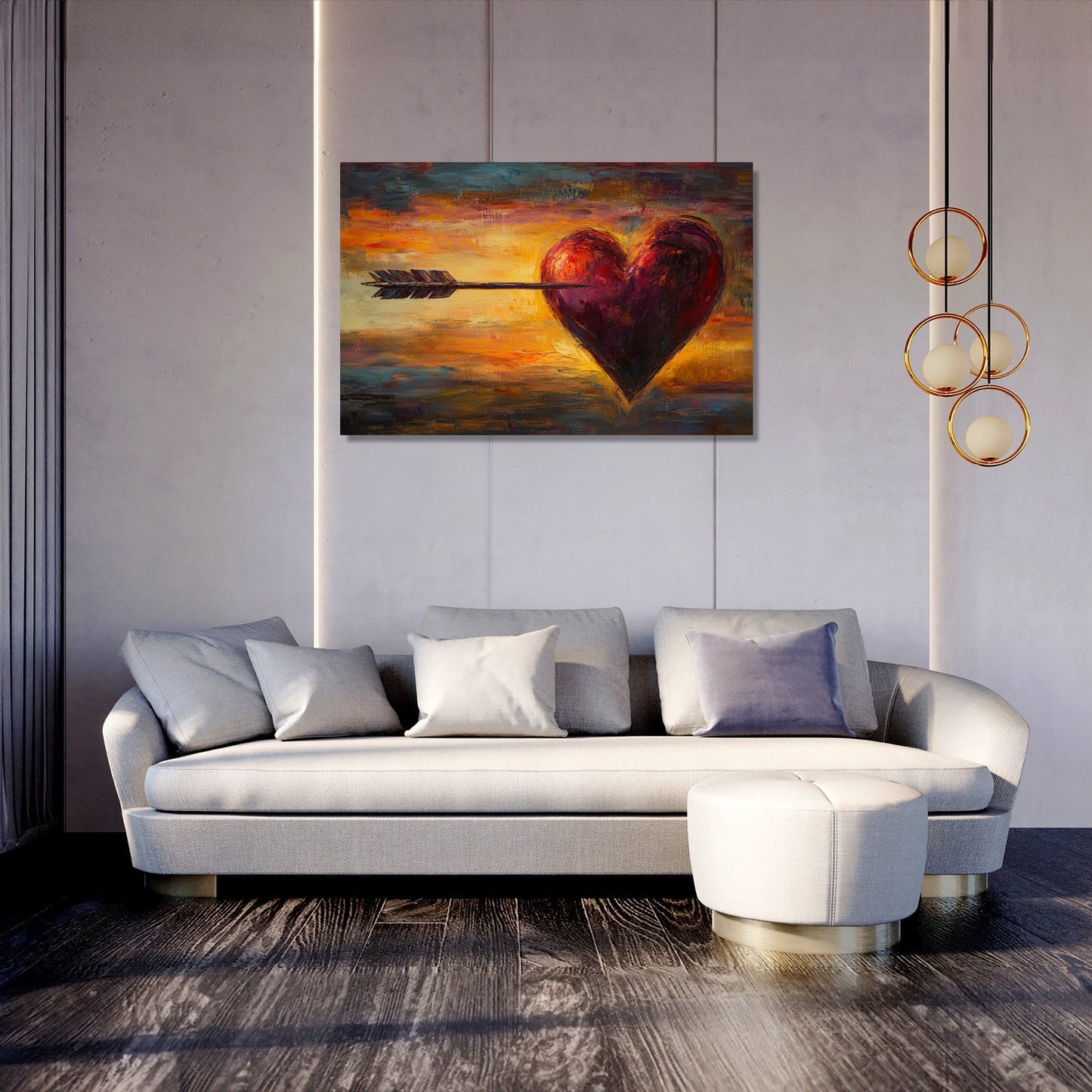 Heart and Arrow Canvas