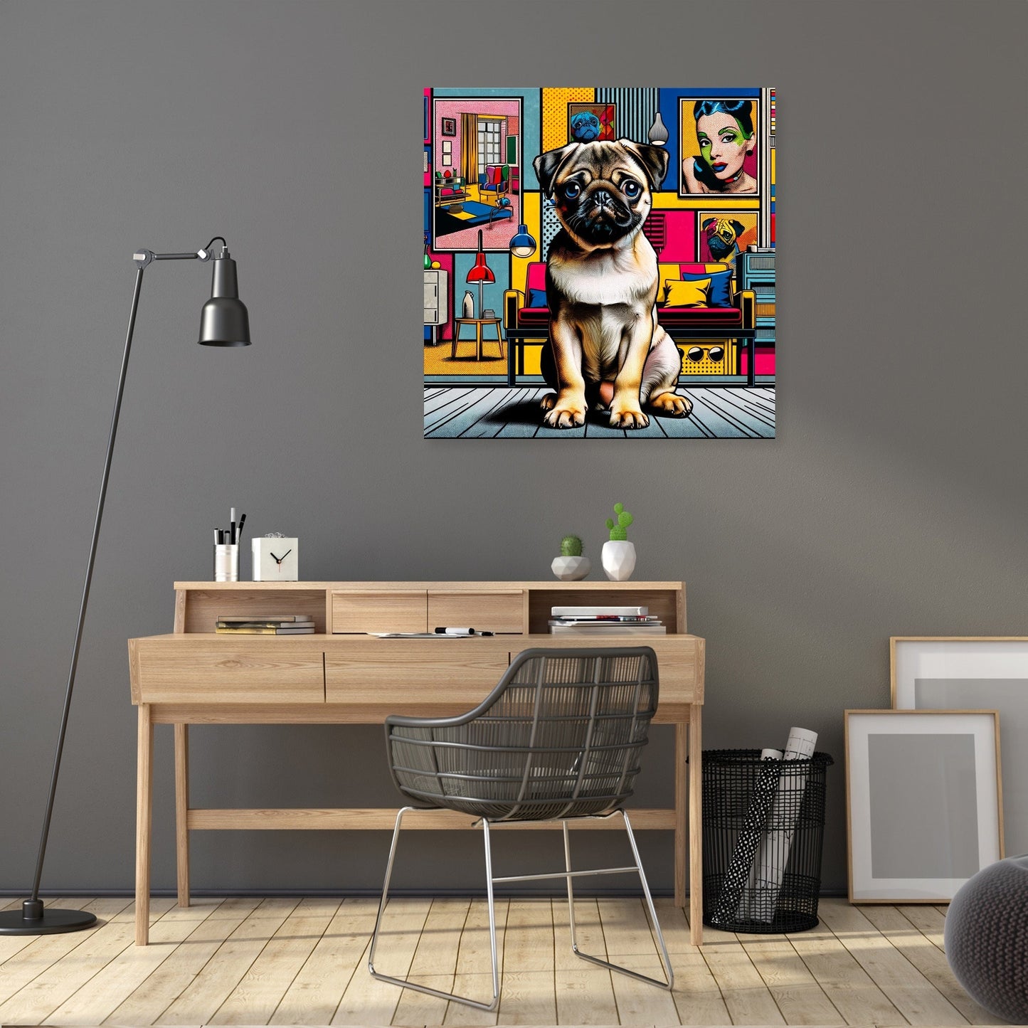 Pop Art Pug Canvas