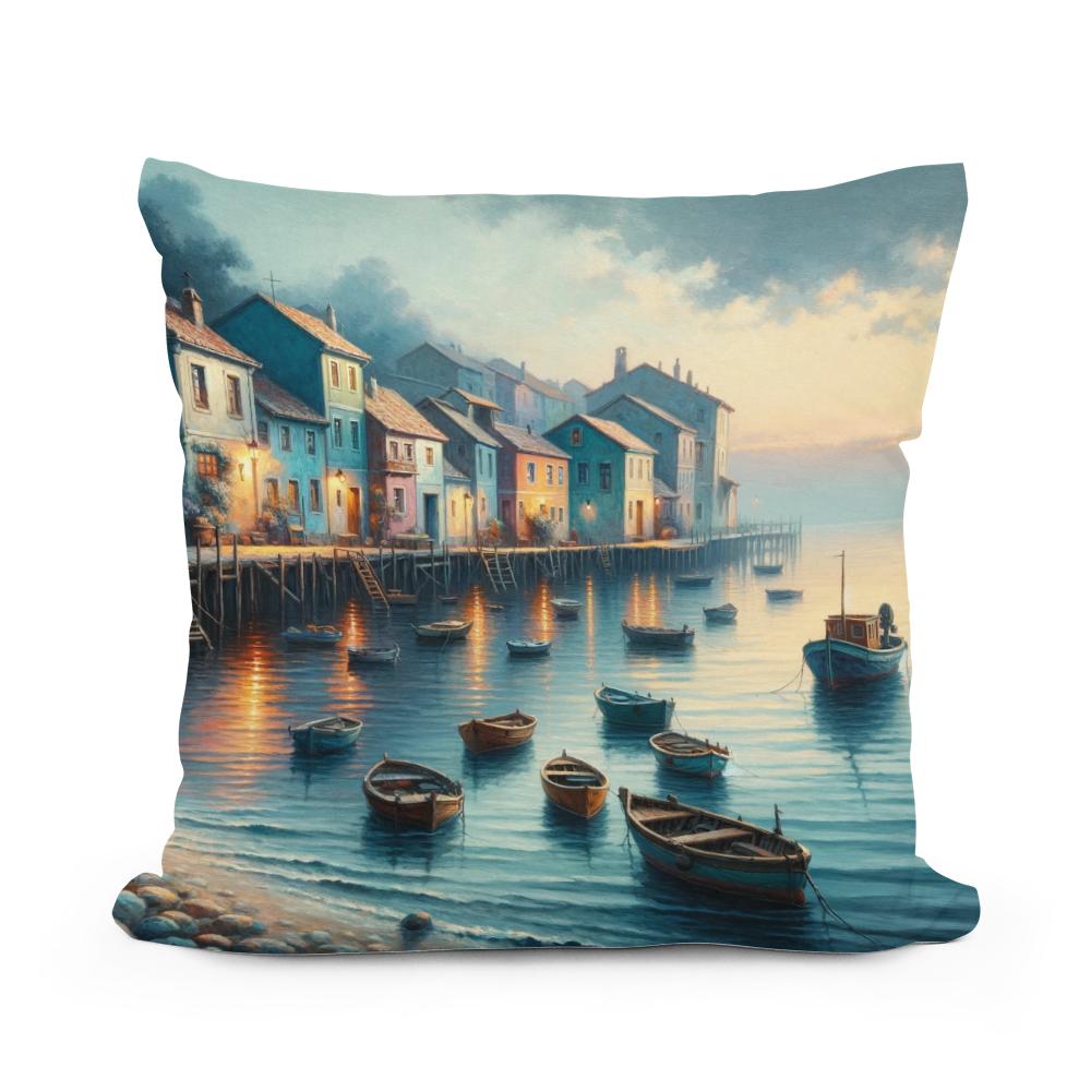 Dusk Harbor Cotton Cushion