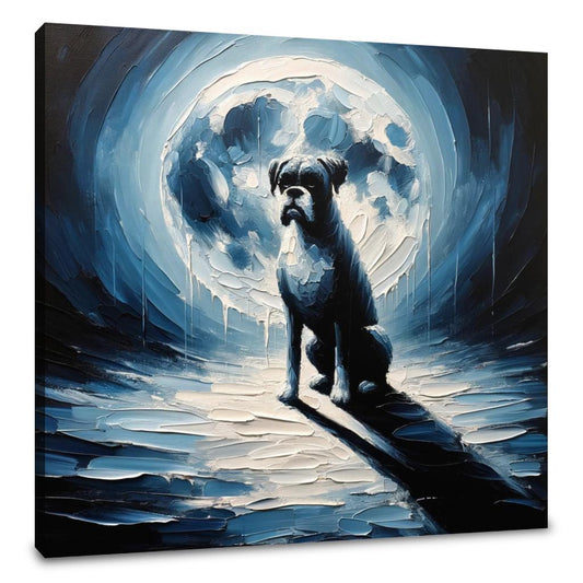 Night Watch Boxer in the Moonlight Canvas