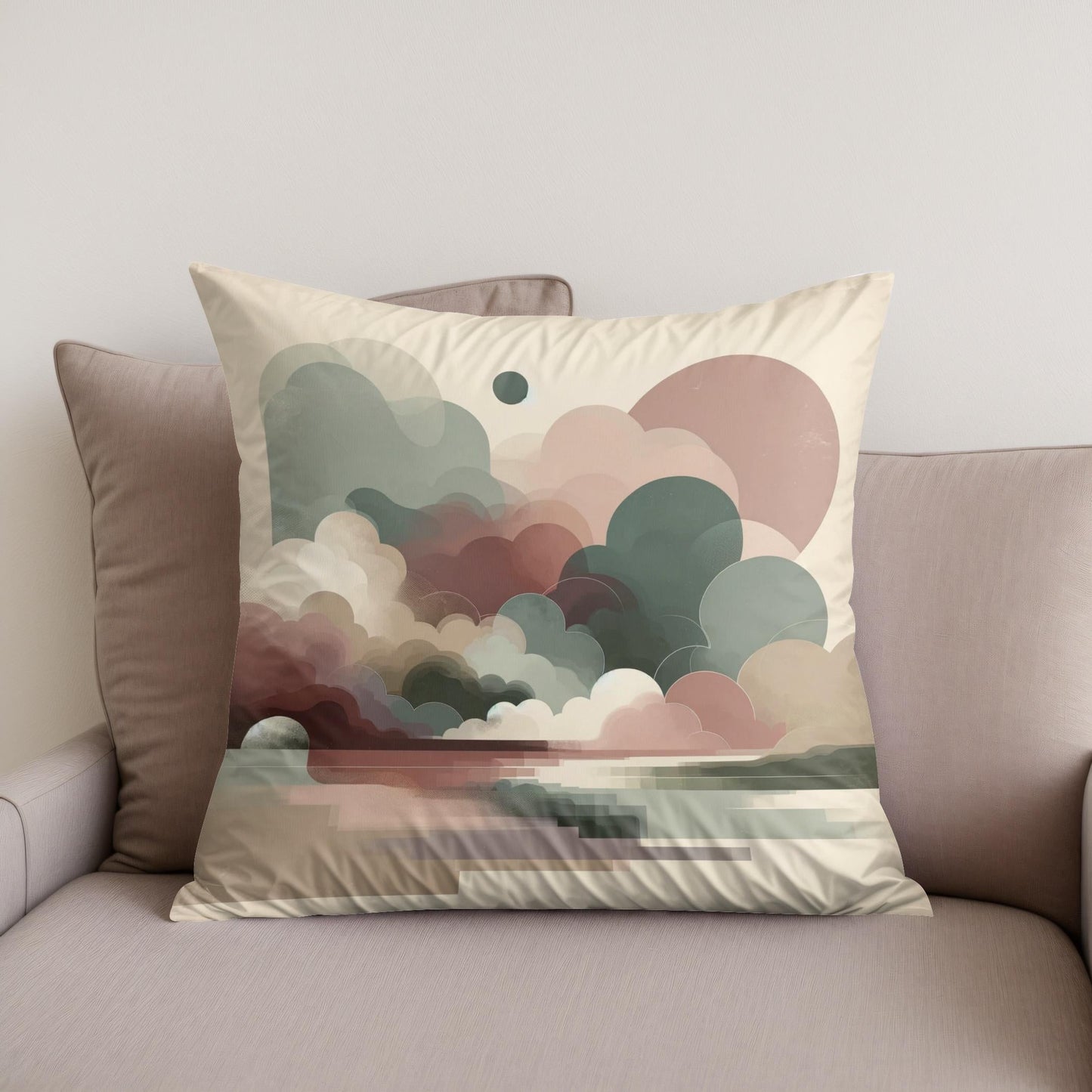 Serene Echoes Cotton Cushion