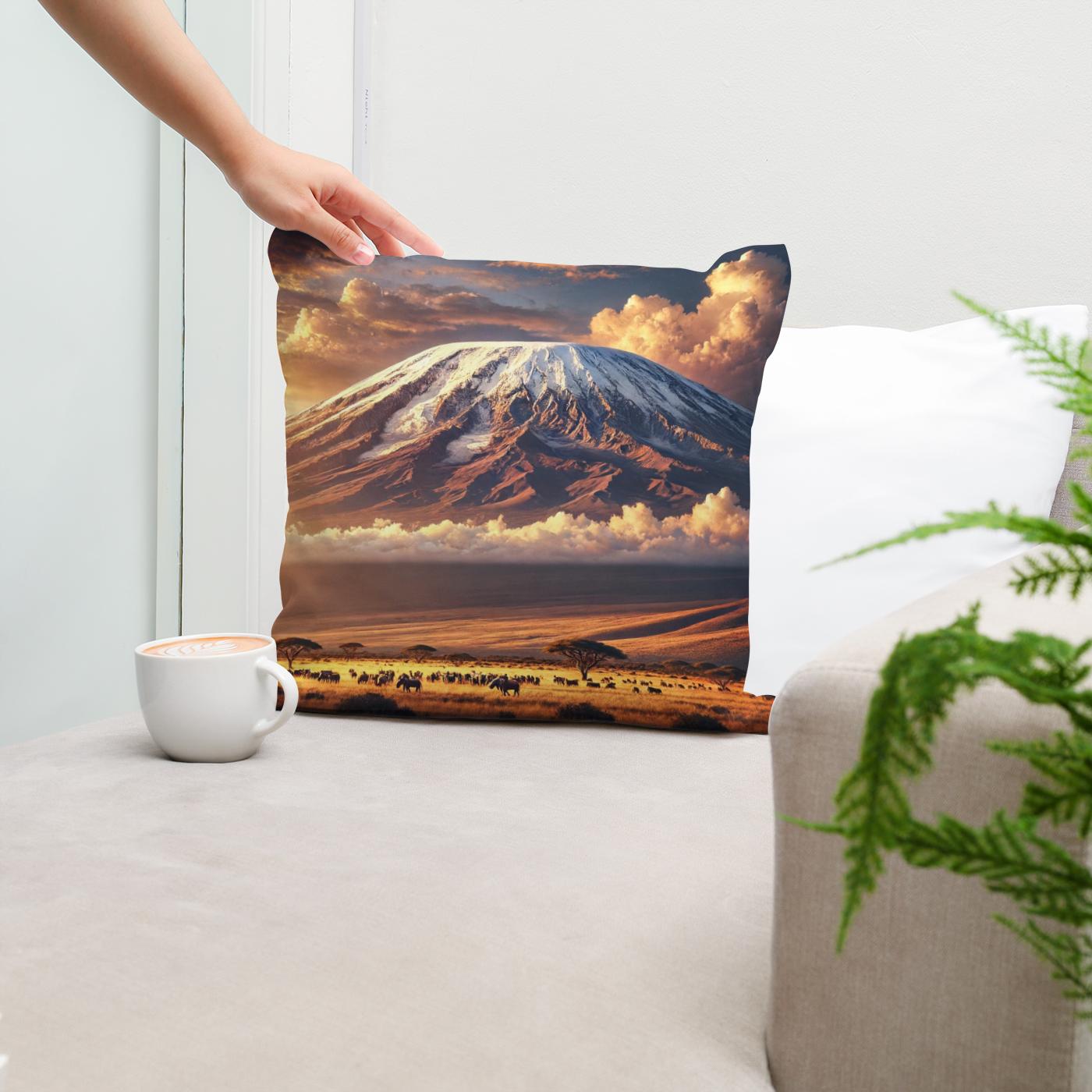Kilimanjaro Sunrise Cotton Cushion