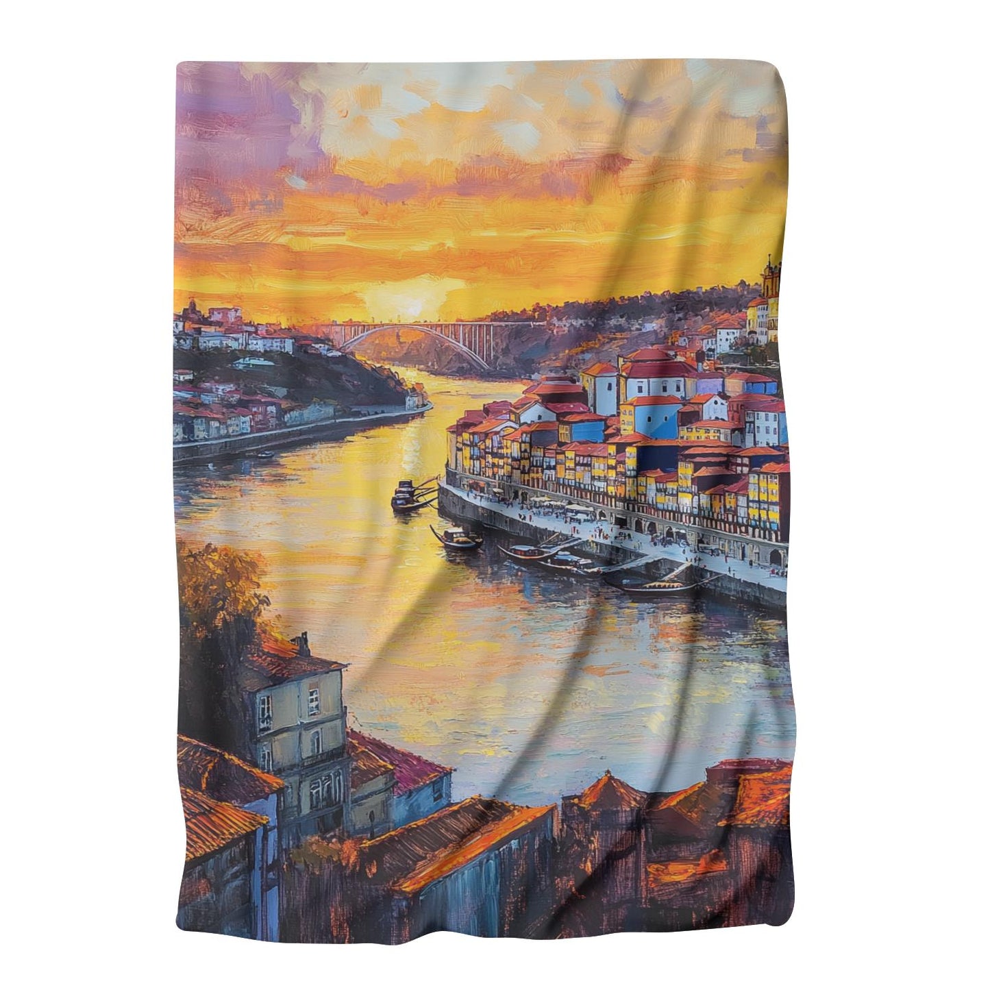 Porto Sunset Reflections Blanket