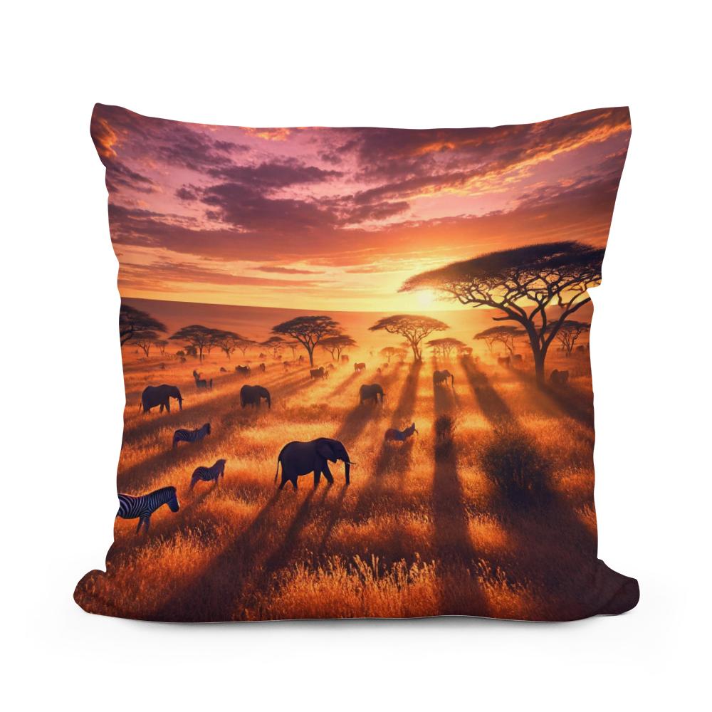 Golden Savannah Cotton Cushion