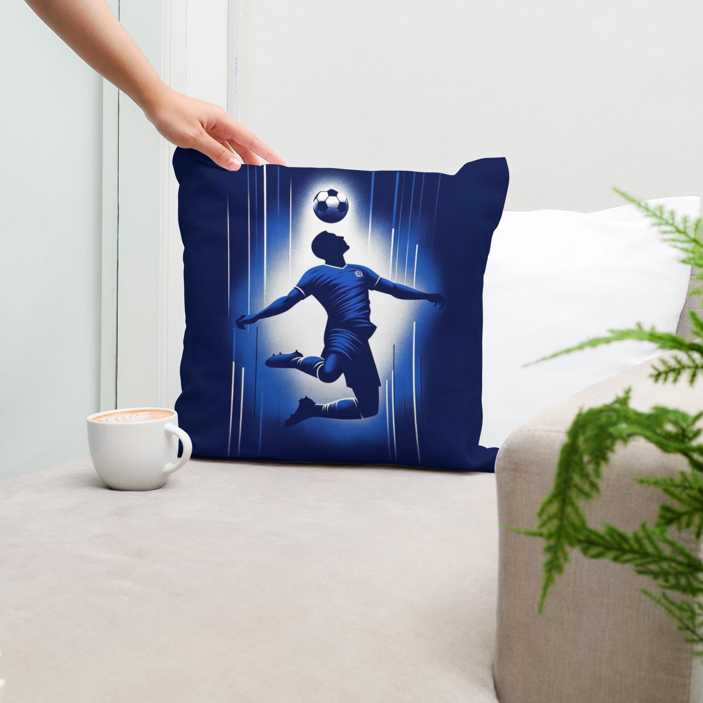 London Blue Header Cotton Cushion