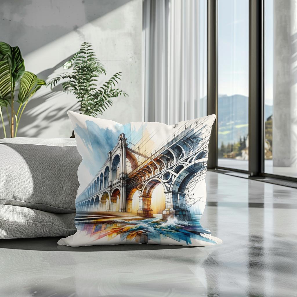 Temporal Bridge Cotton Cushion